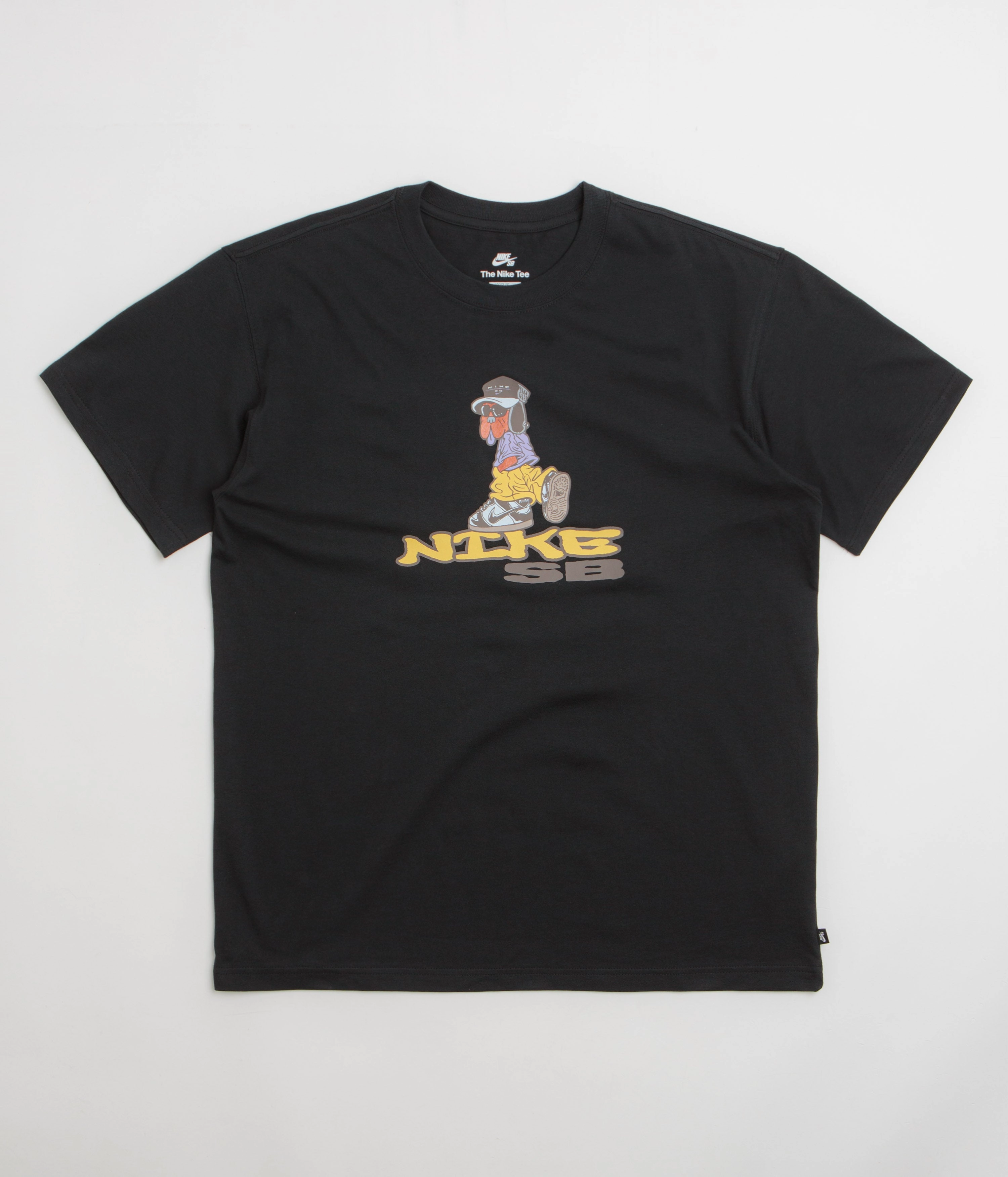Wrinkle Resistant Texture Nike SB Dunk Dog T-Shirt - Black