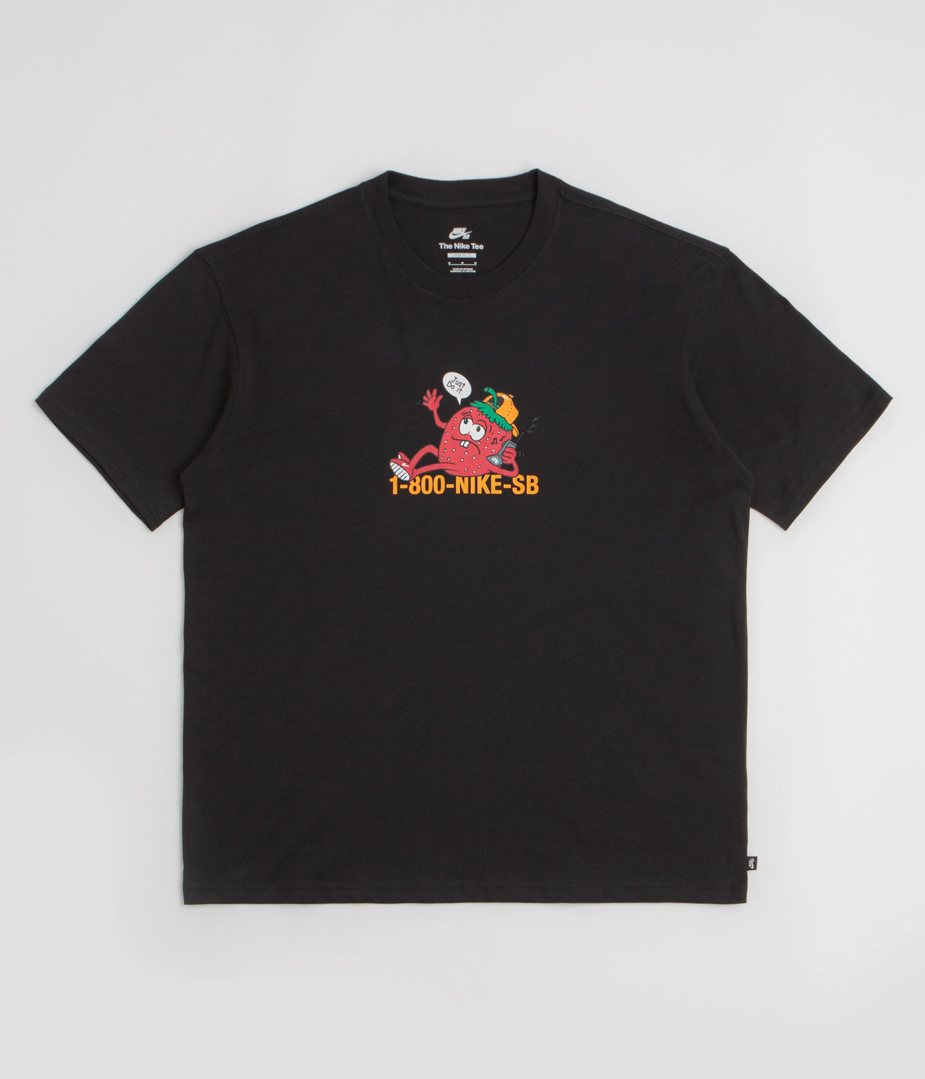 Regular Fit Multi Directional Stretch Nike SB Flip Phone T-Shirt - Black