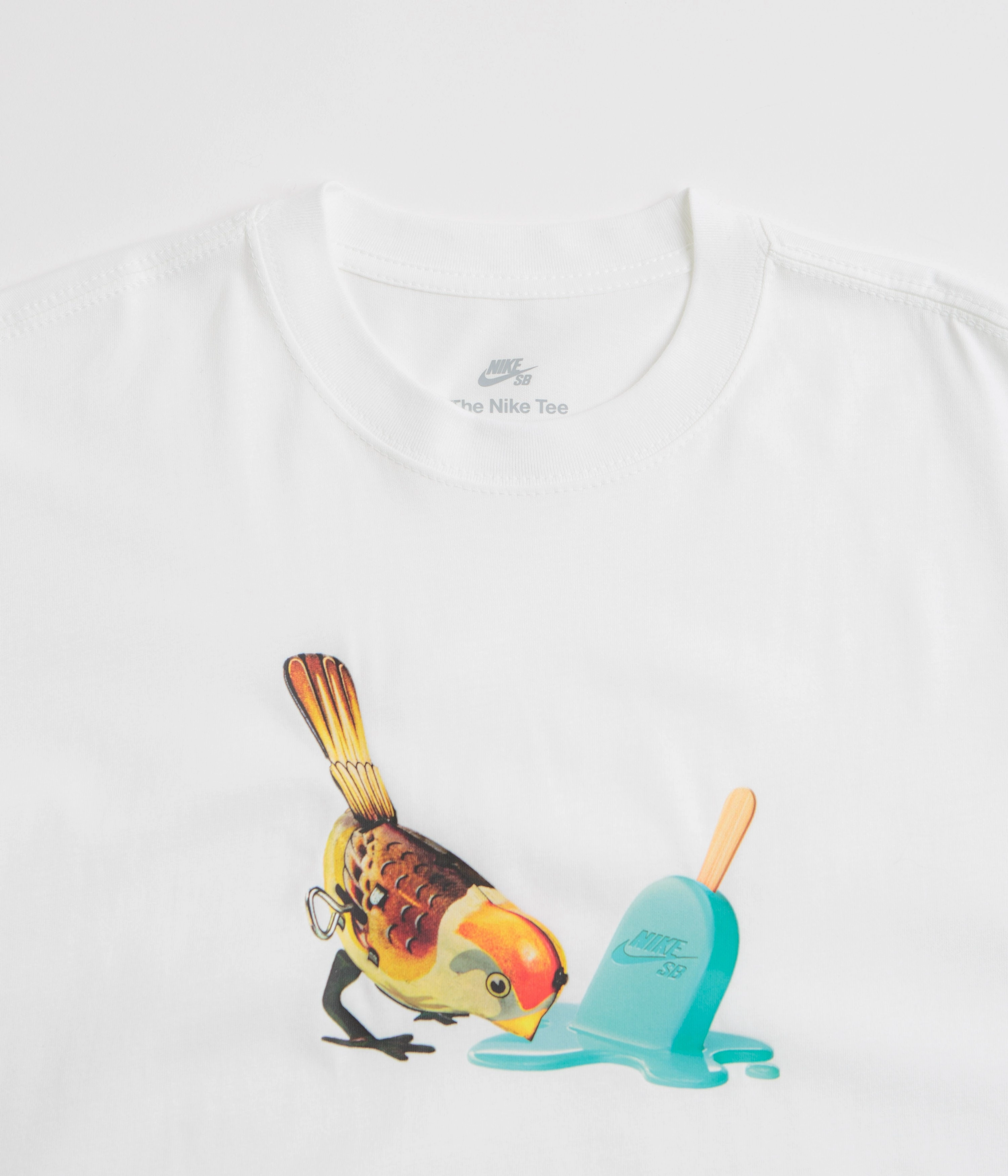 Nike SB Ice Cream T-Shirt - White Seamless Edging elastic waistband