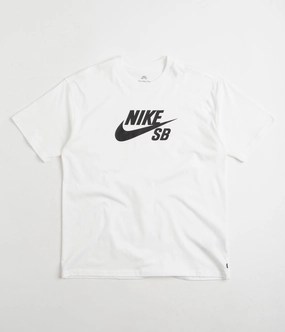 Nike SB Large Logo T-Shirt - White / Black sports activity