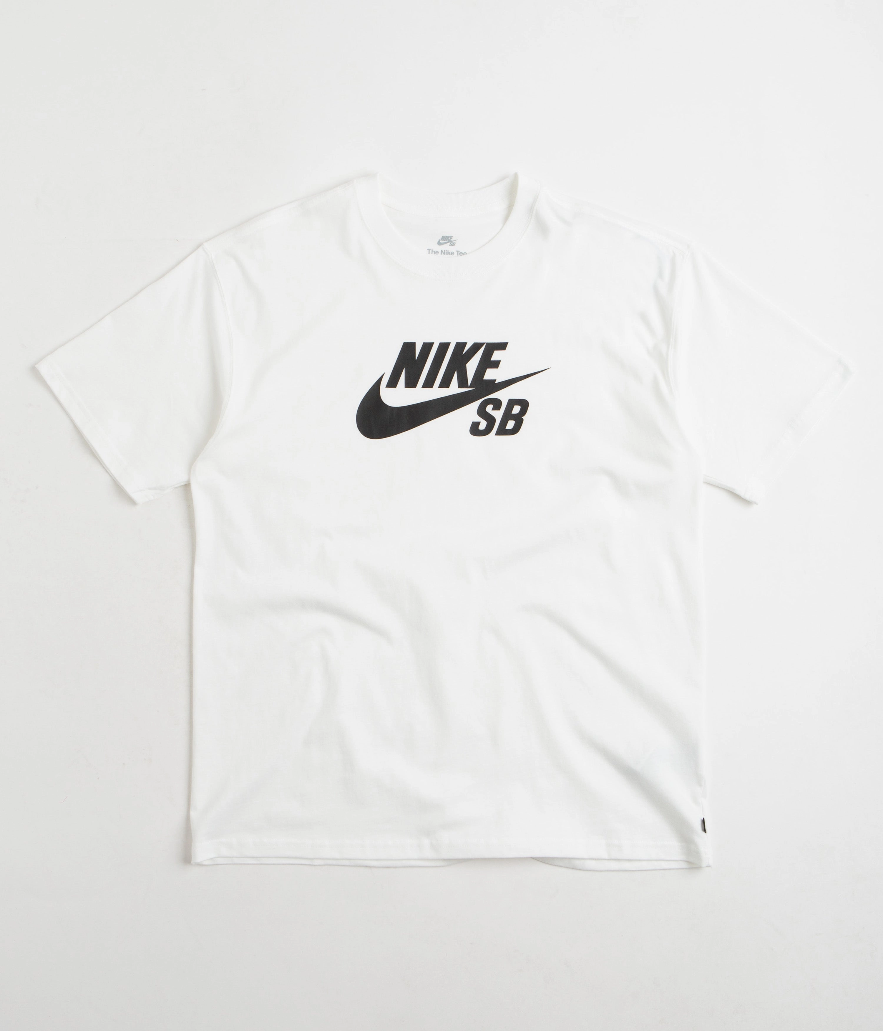 Nike SB Large Logo T-Shirt - White / Black sports activity