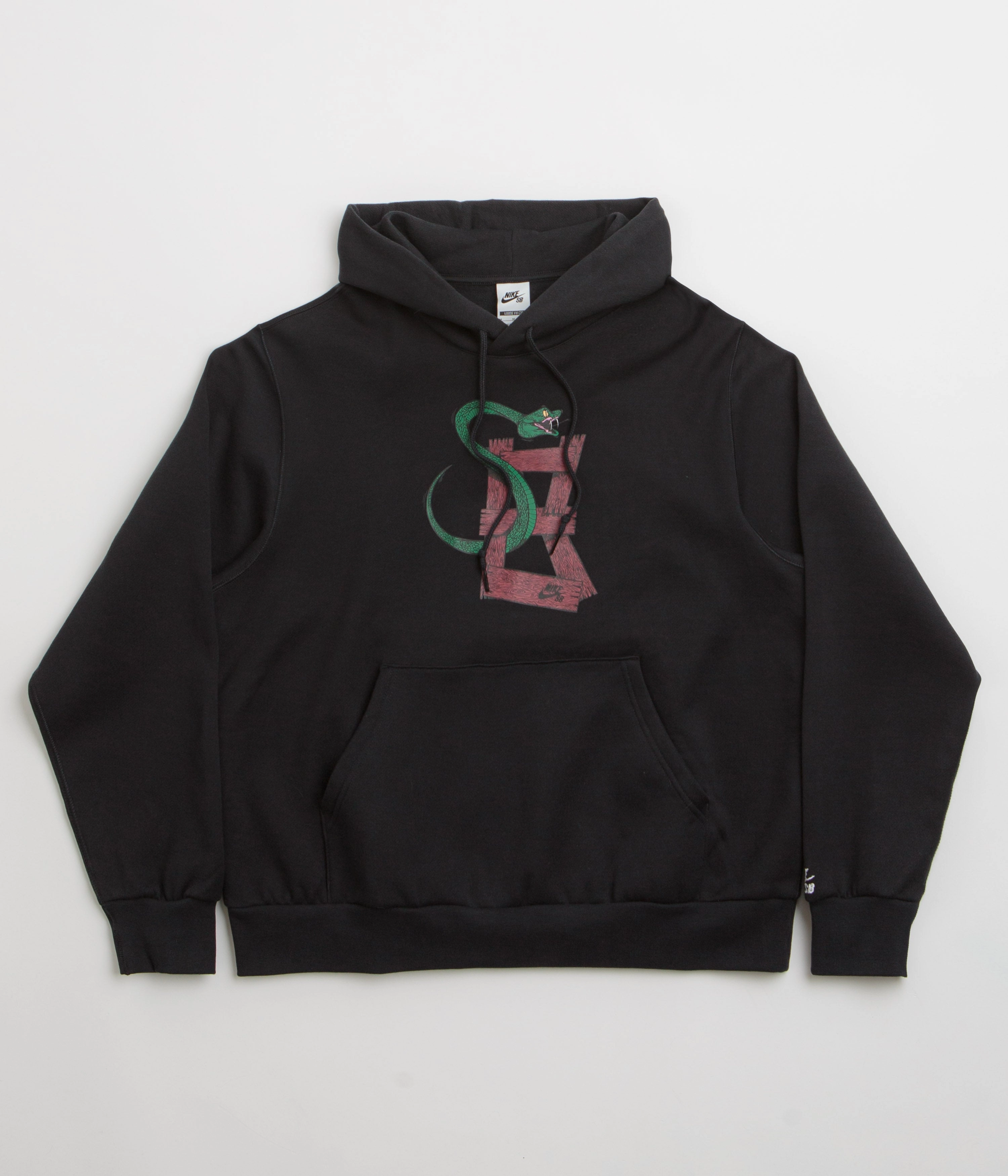 Nike SB Snake Hoodie - Black / White snow holiday