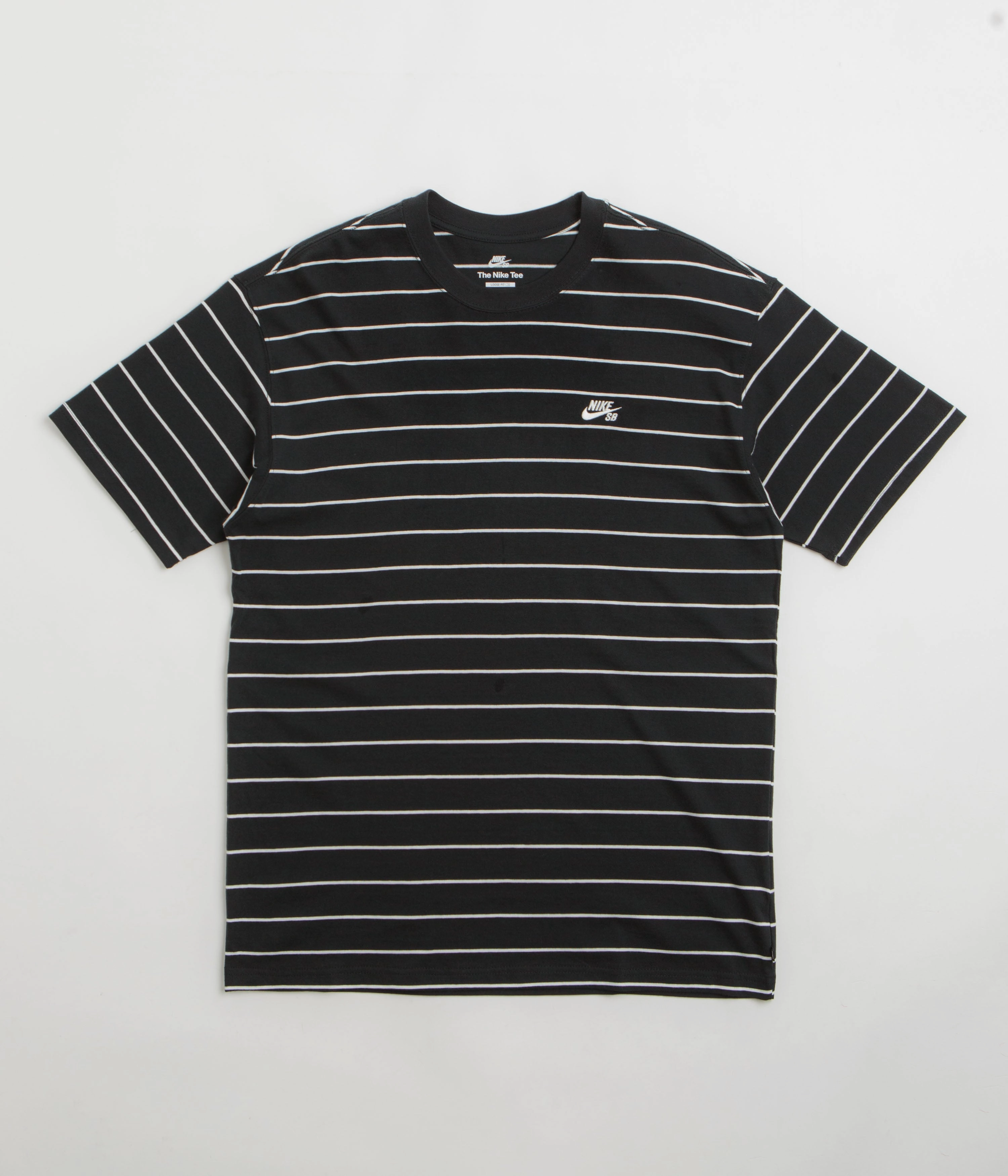 Spring Wear Minimalist Design Nike SB Stripe T-Shirt - Black