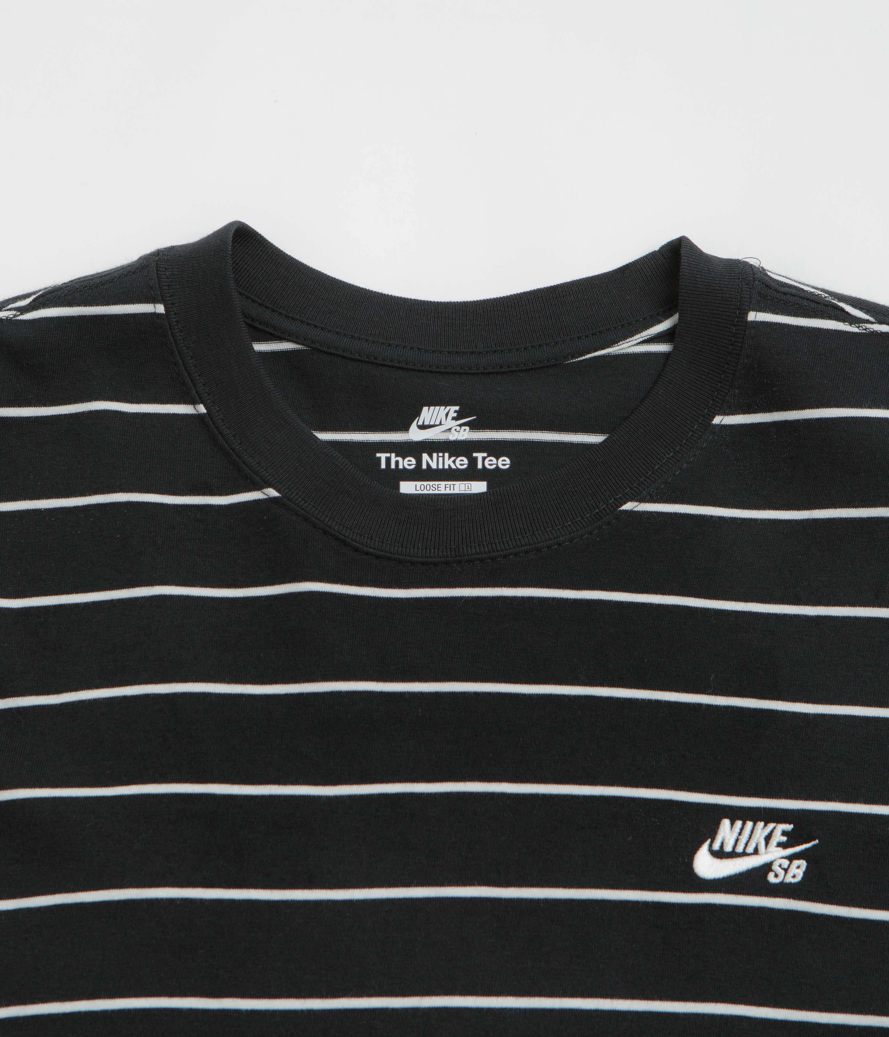 Tagless Comfort Nike SB Stripe T-Shirt - Black