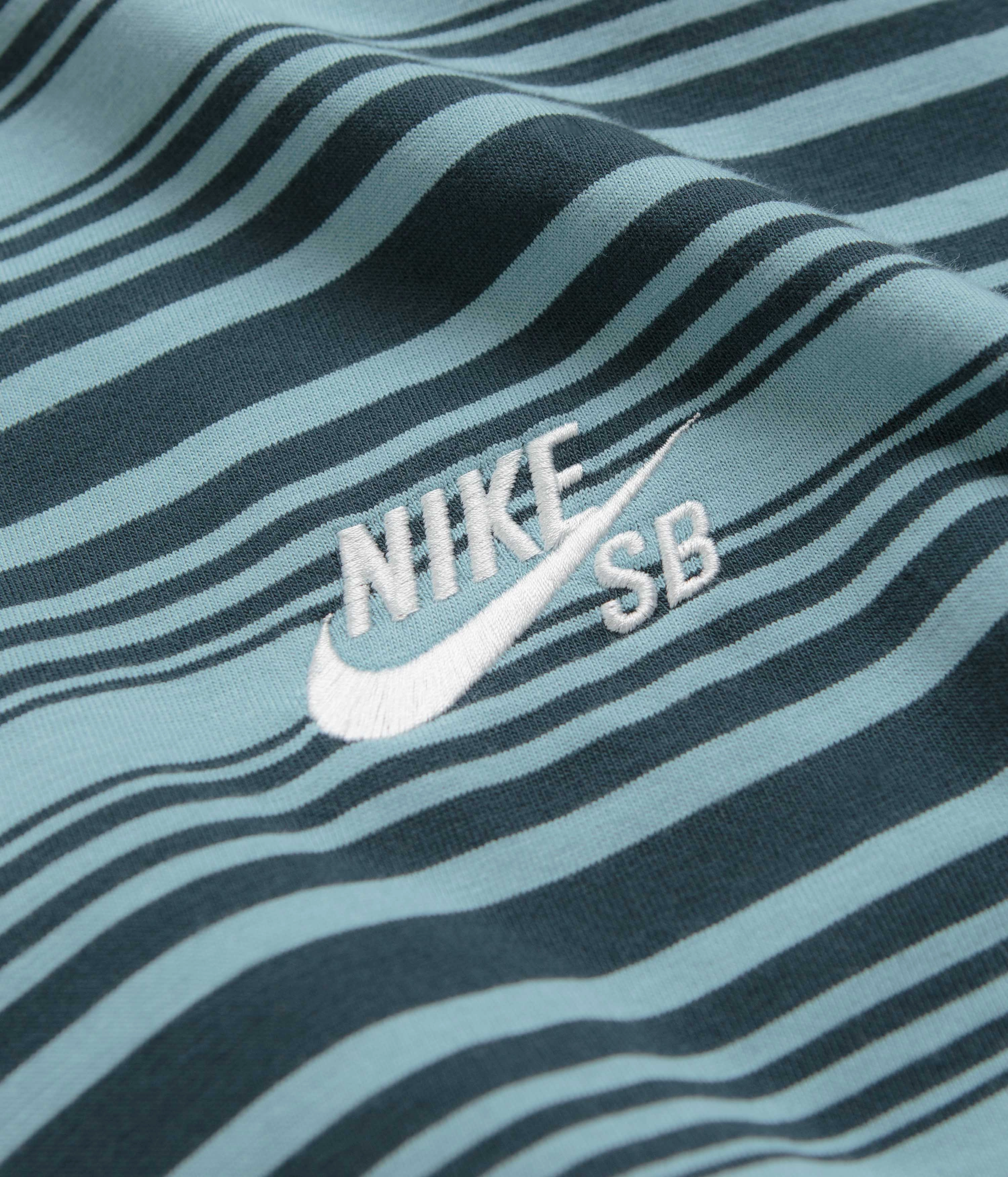 Nike SB Striped T-Shirt - Denim Turquoise Chic and Cozy