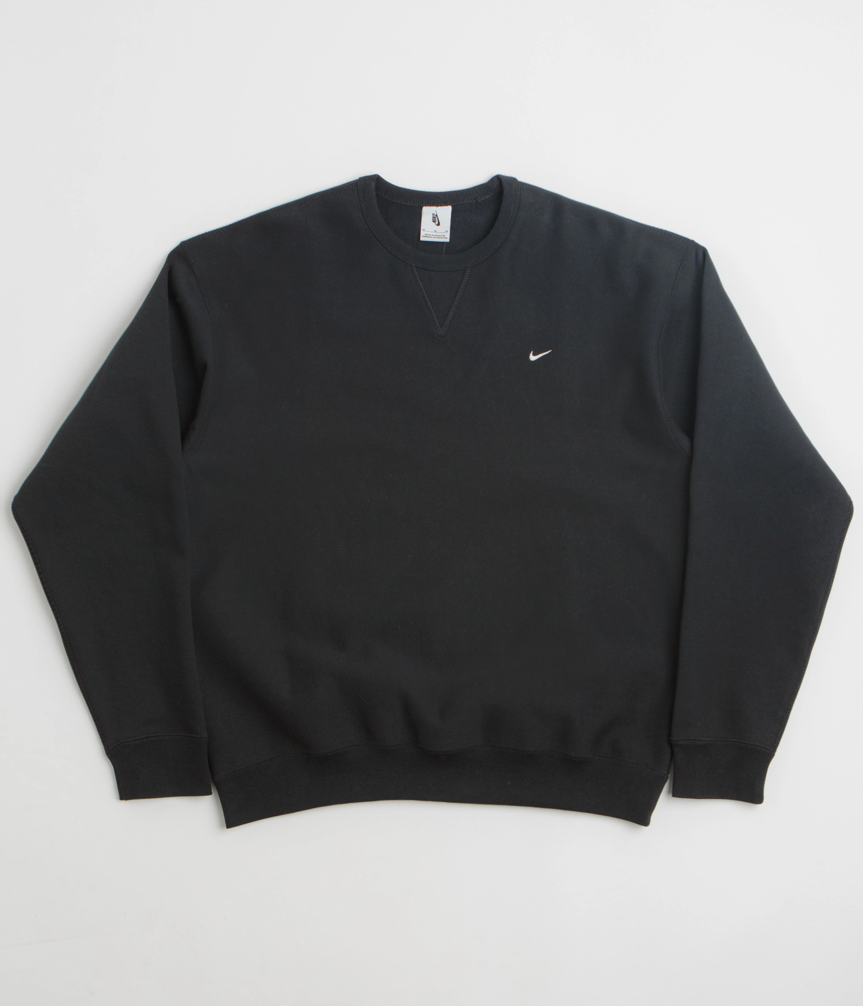 Nike Solo Swoosh Crewneck Sweatshirt - Black / White / White product mountain style allure