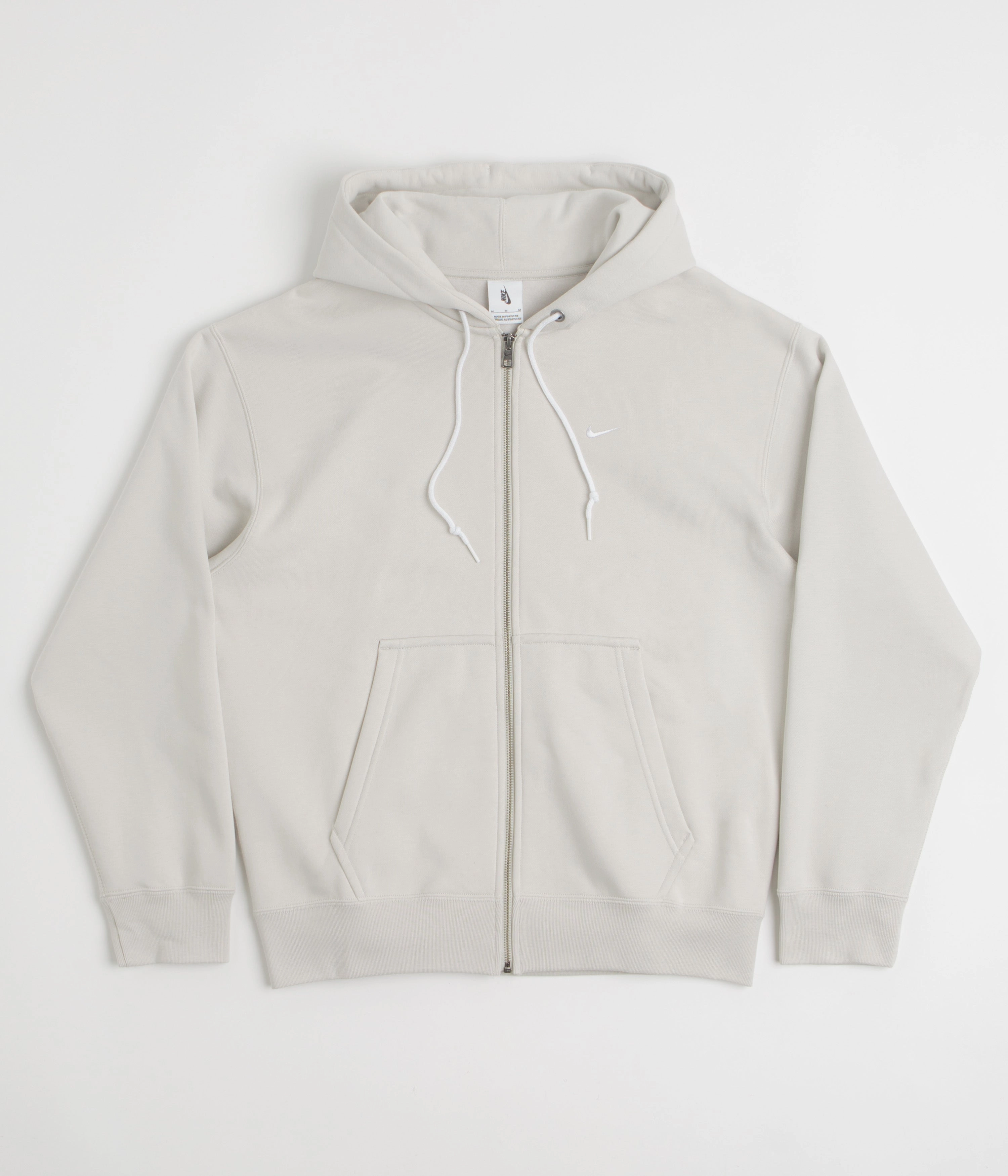 Nike Solo Swoosh Full Zip Hoodie - Light Bone / White Floral Print