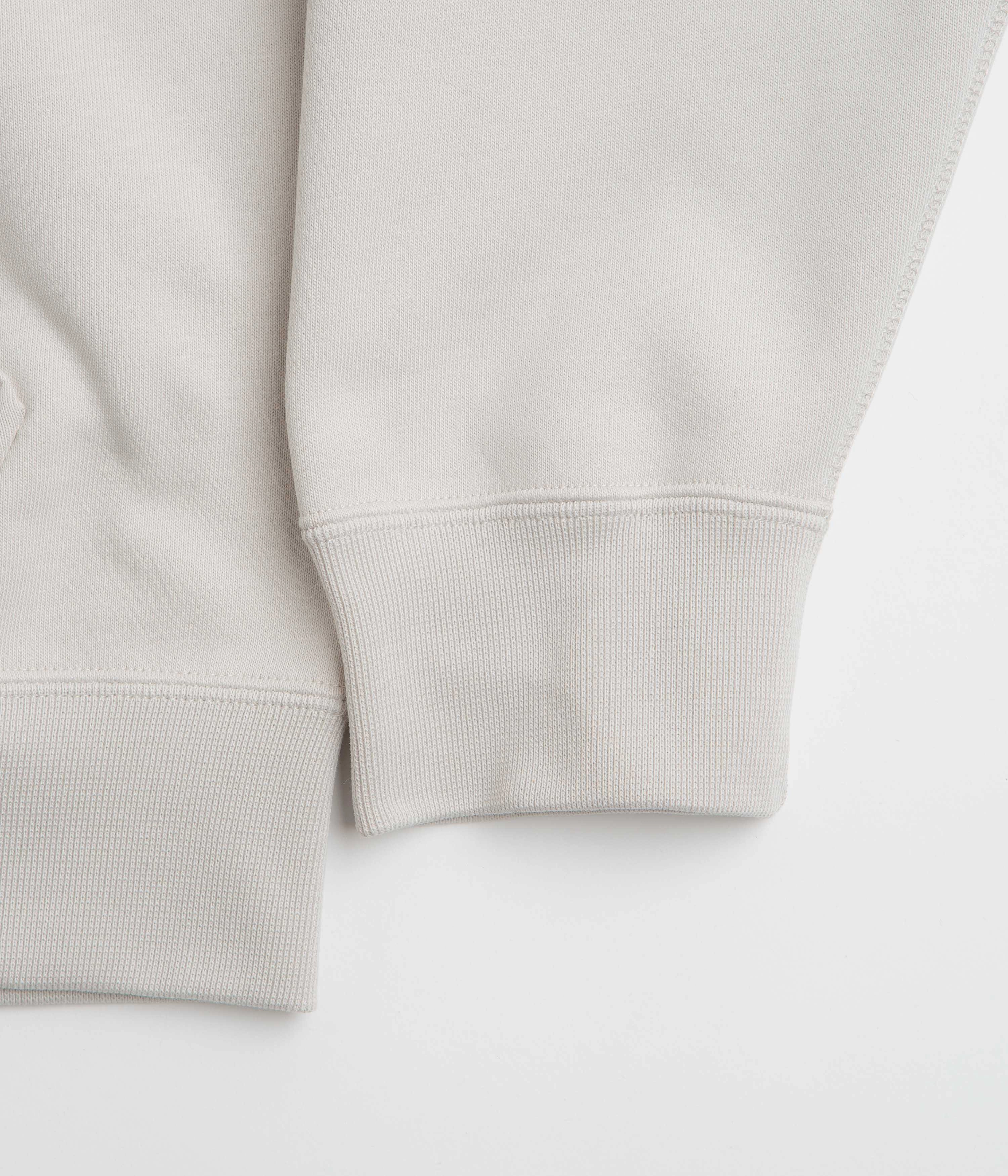 Multi Panel Construction Costume like Nike Solo Swoosh Full Zip Hoodie - Light Bone / White