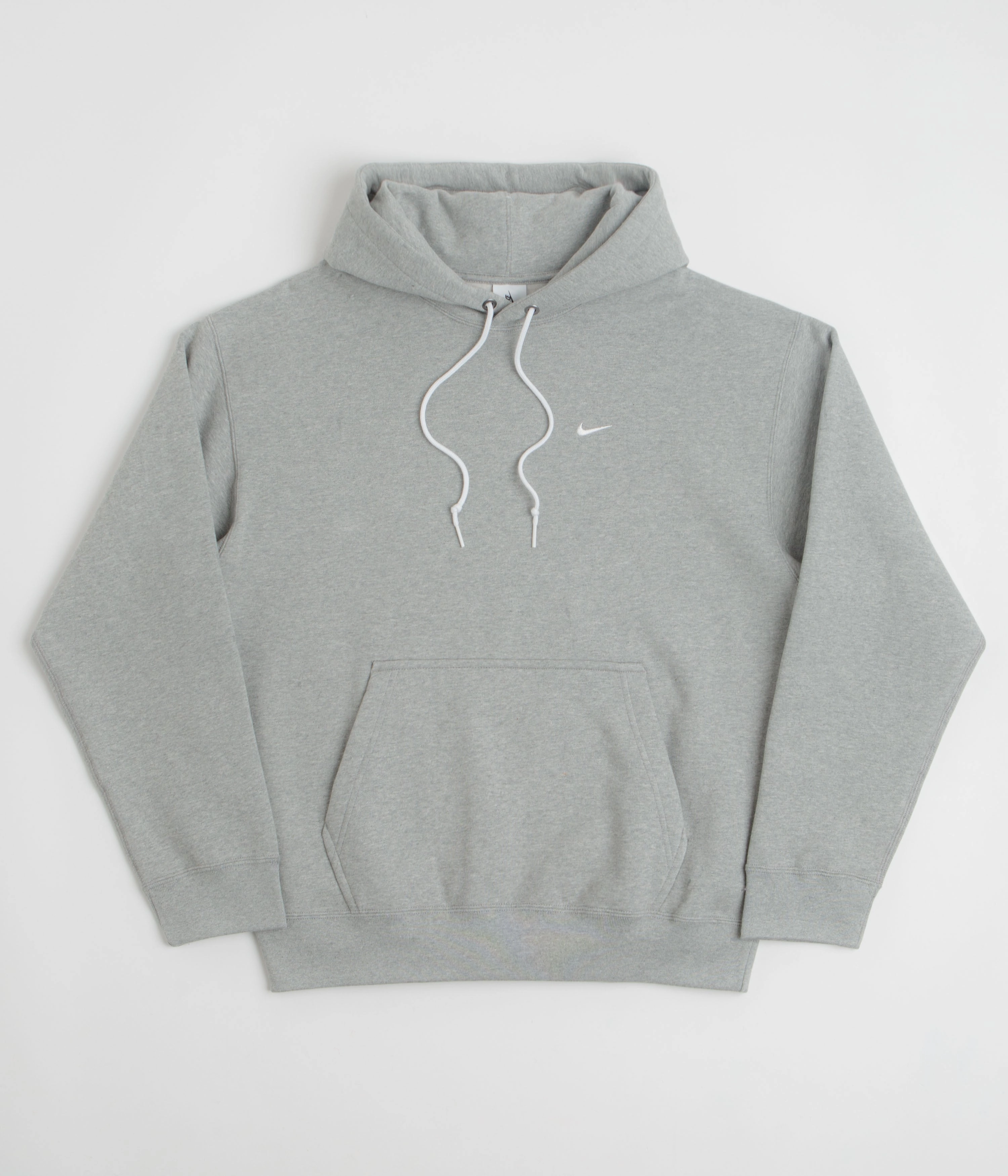 Nike Solo Swoosh Hoodie - Dark Grey Heather / White Jackal like