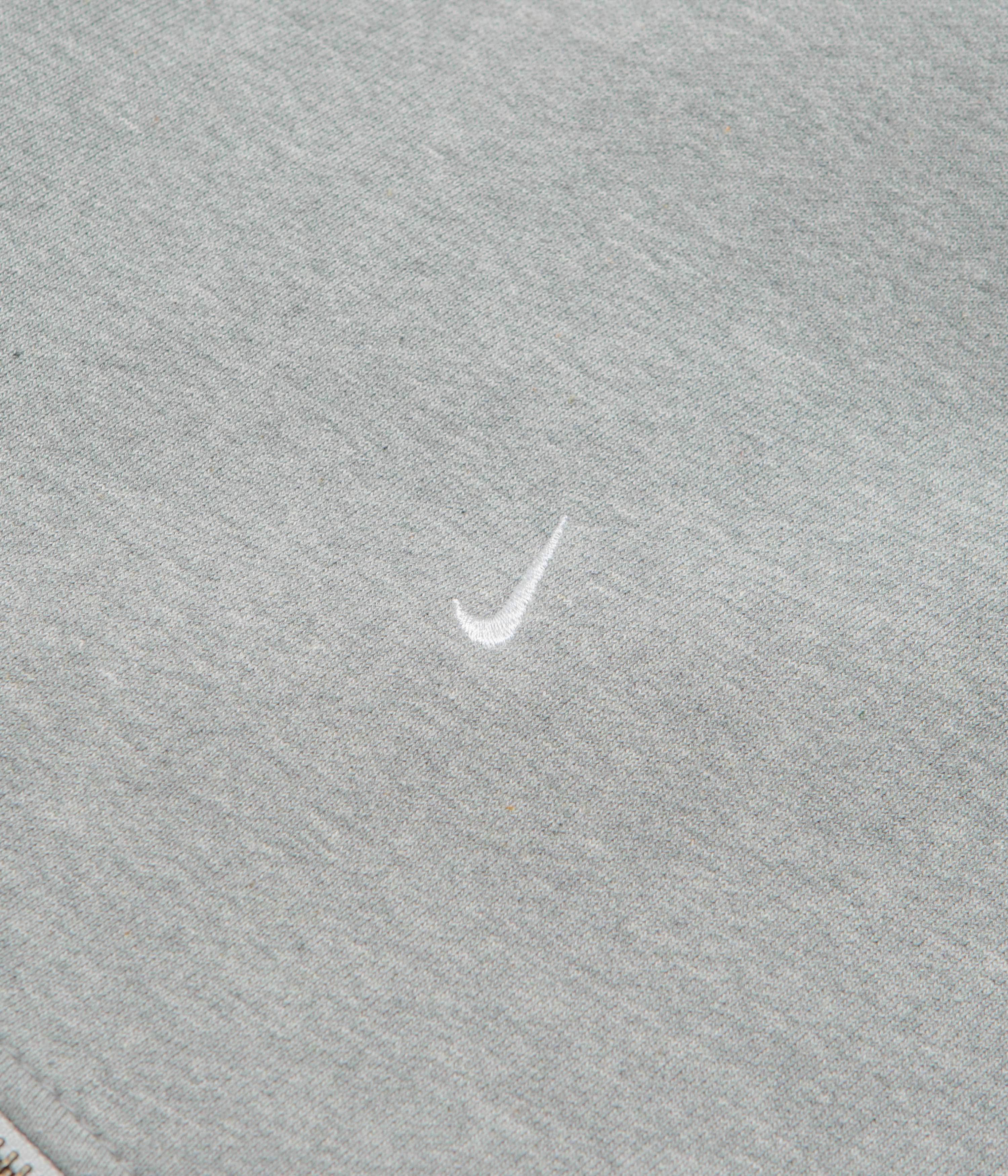 family wear product semi formal appeal Nike Solo Swoosh Quarter Zip Sweatshirt - Dark Grey Heather / White