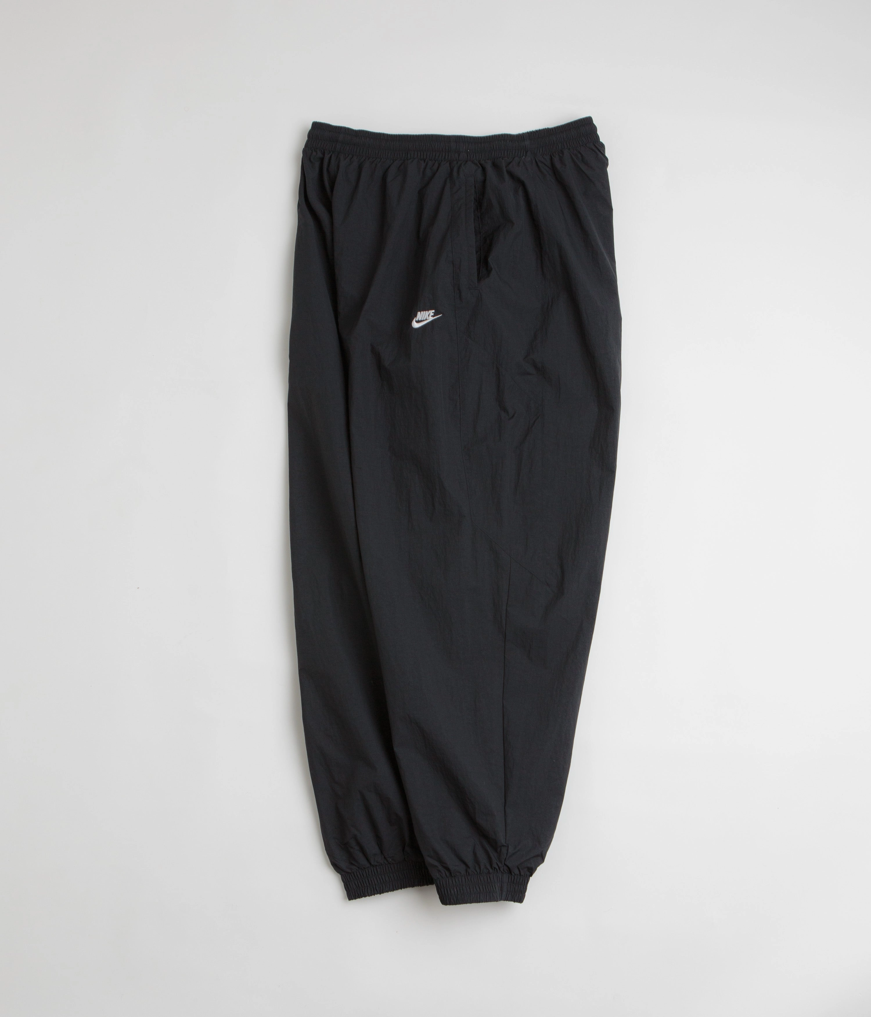 Casual Chic Relaxed Comfort Fit Nike Woven Track Pants - Black / White