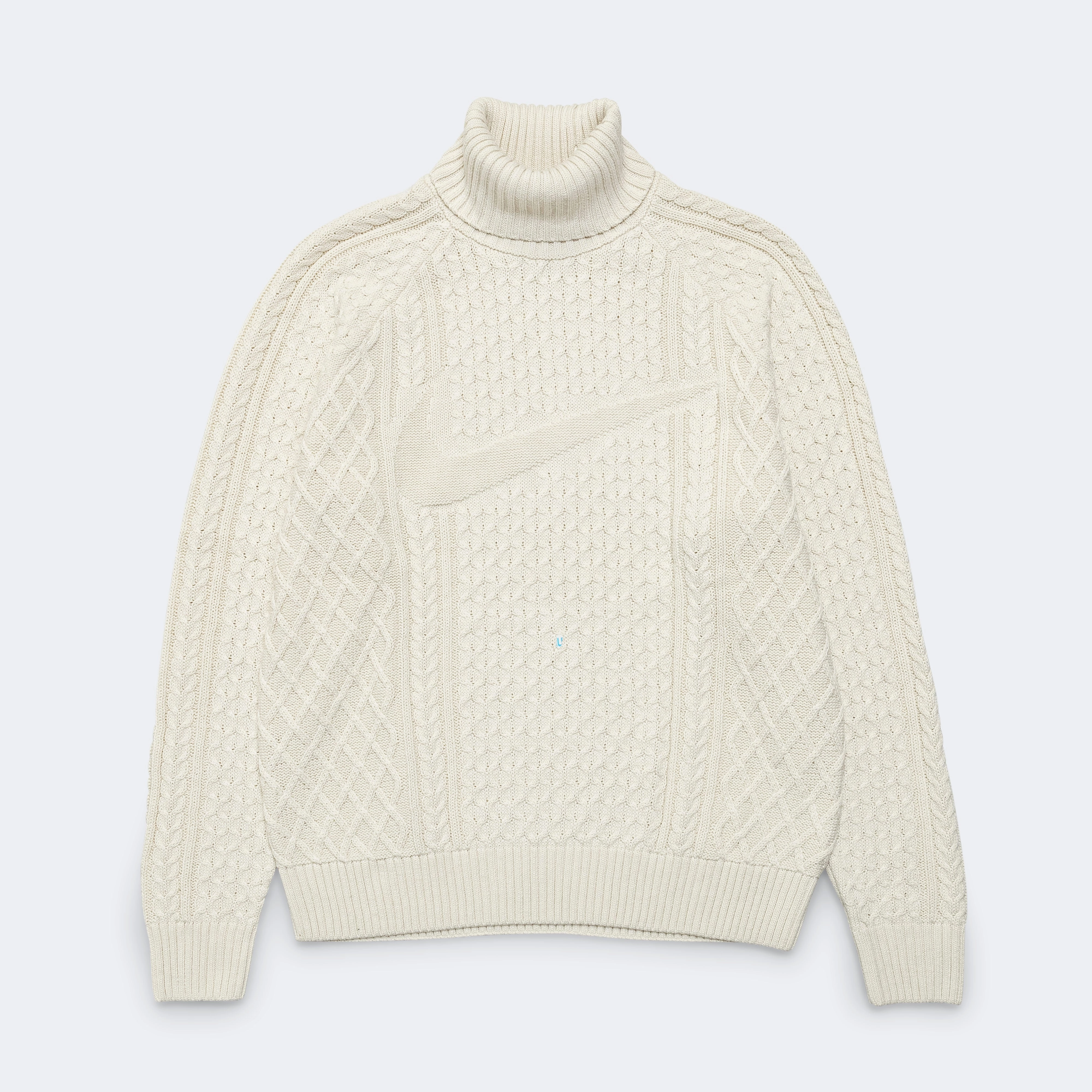 NikeLab Cable Knit Turtleneck Sweater - Light Bone Effortless Style