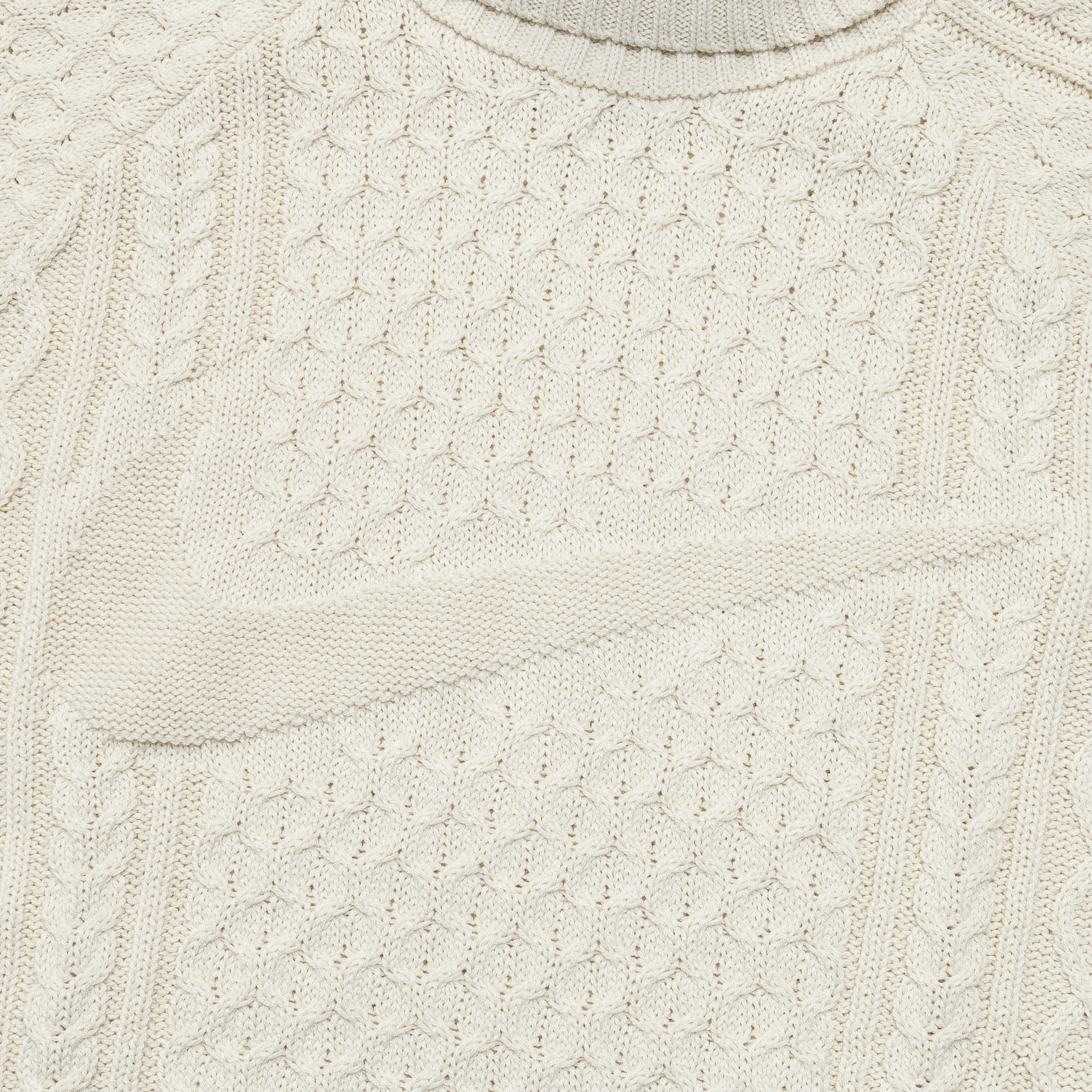 NonRestrictive Cuff Design Colorfast Clothing NikeLab Cable Knit Turtleneck Sweater - Light Bone