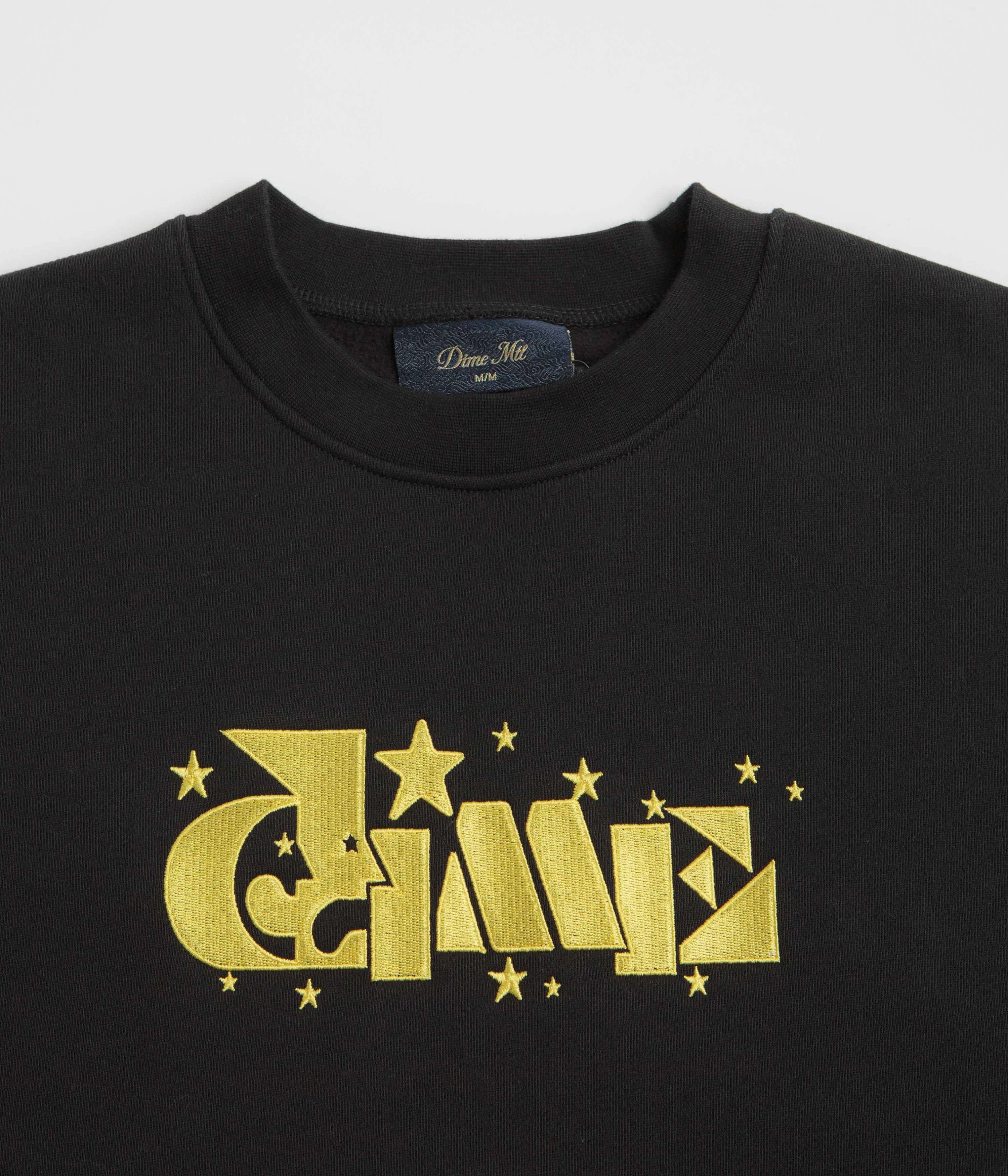 Dime Magic Crewneck Sweatshirt - Black Relaxed Style