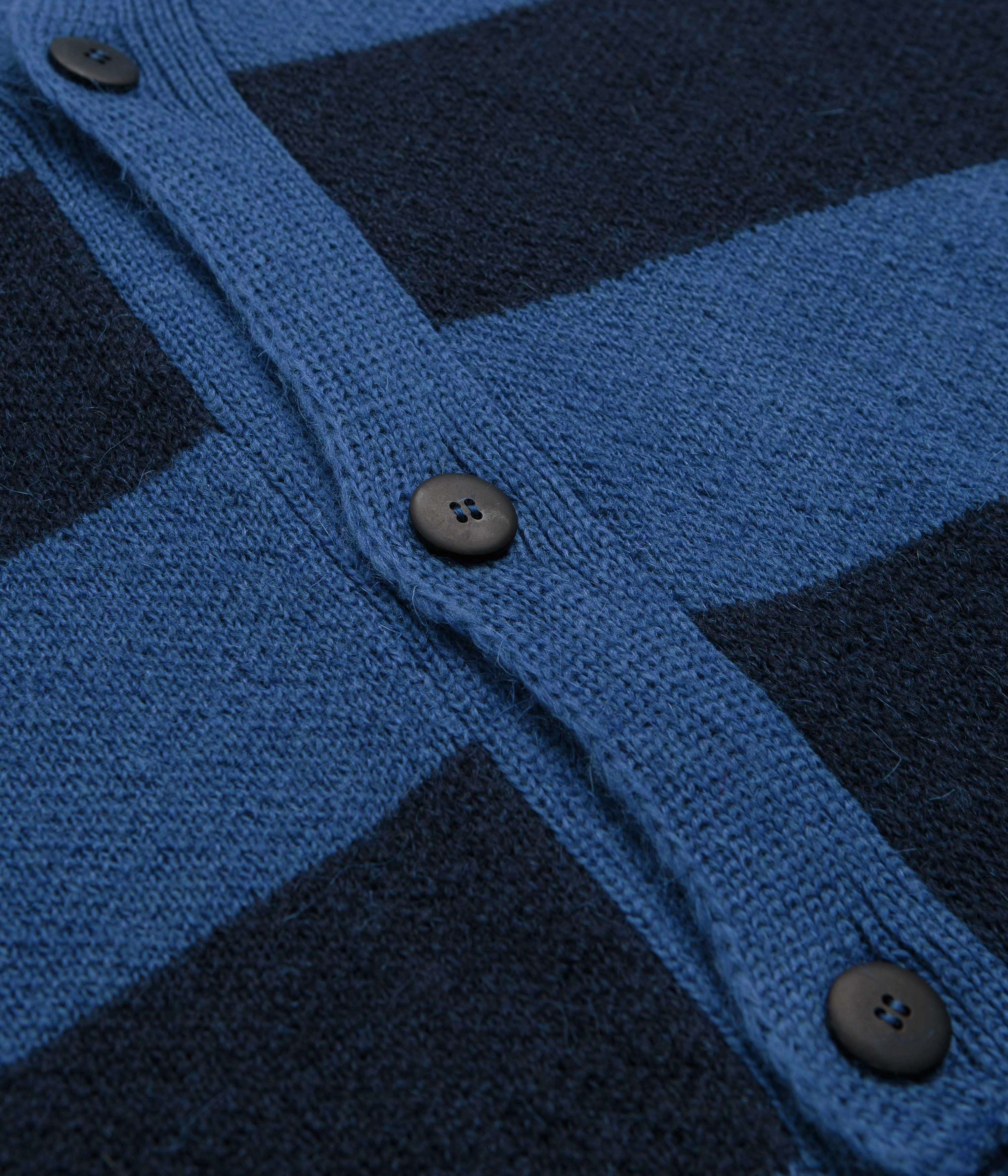 product anniversary romance product shoe support No Problemo Striped Mohair Oversized Cardigan - Blue Multi