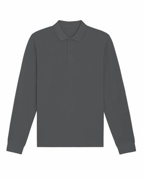 Prepster Long Sleeve Polo | ANTHRACITE Anti Pilling Surface
