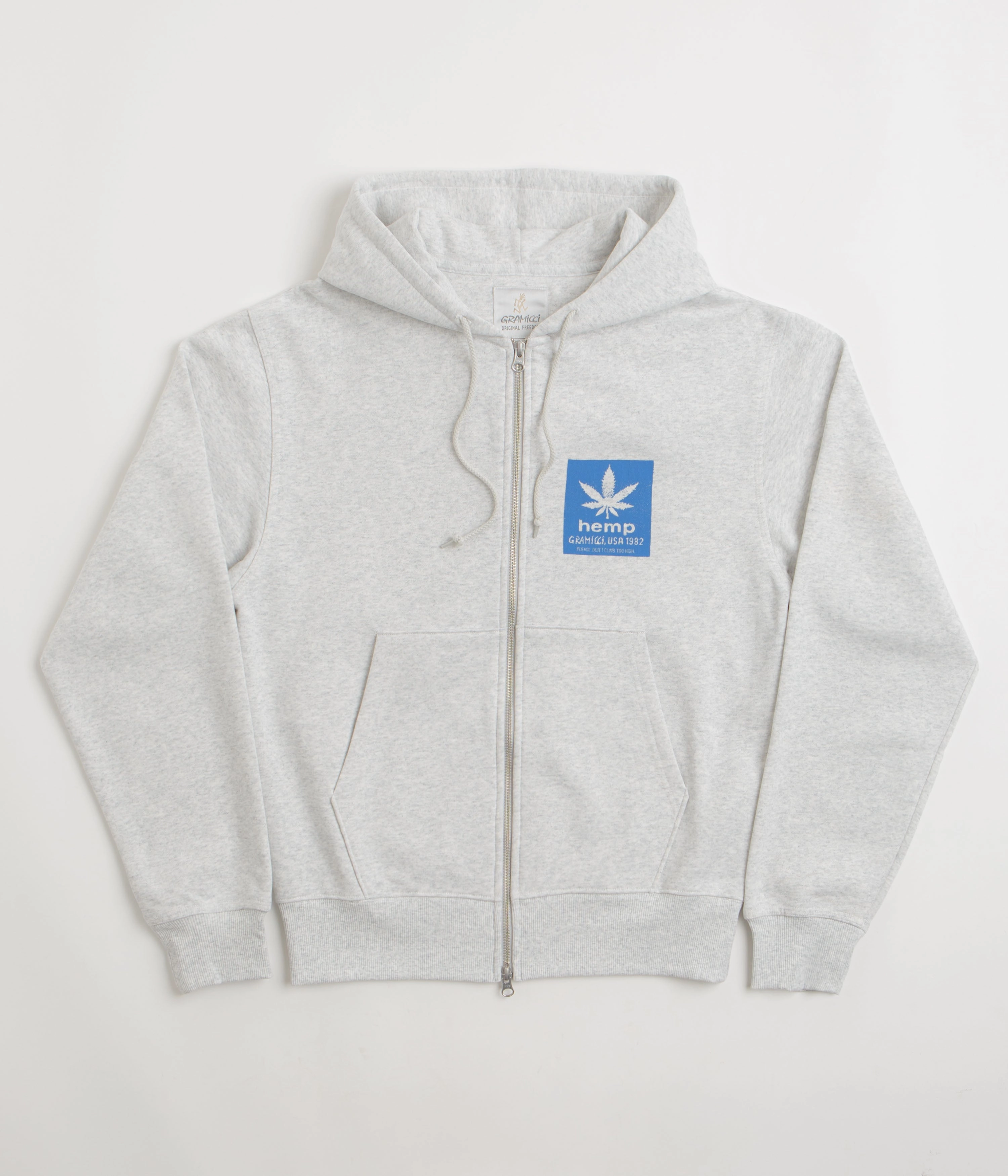 Gramicci Hemp Full Zip Hoodie - Heather Ash Street Vibe Mountain Climbing