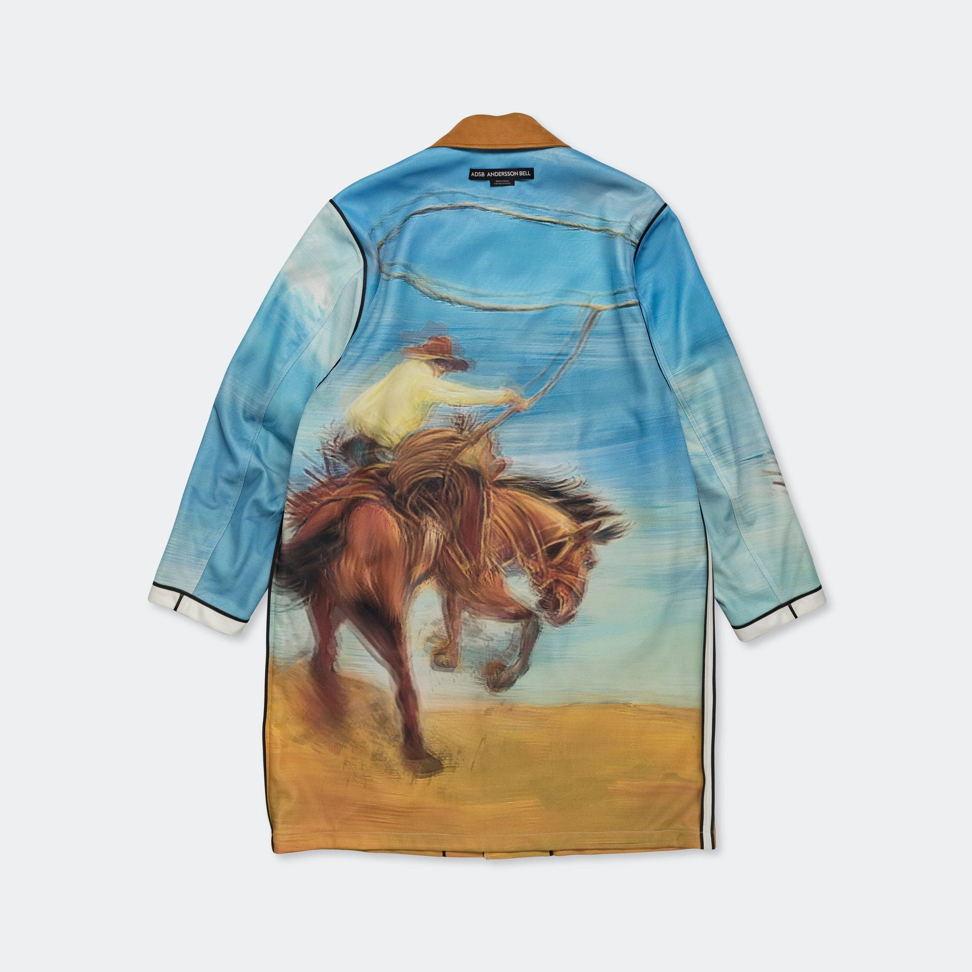 Lenticular Cowboy Printed Coat - Multi Lightweight Comfort Noise Free Material