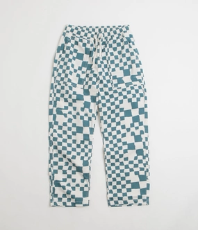 Service Works Printed Chef Pants - Teal Checker Fresh Fit