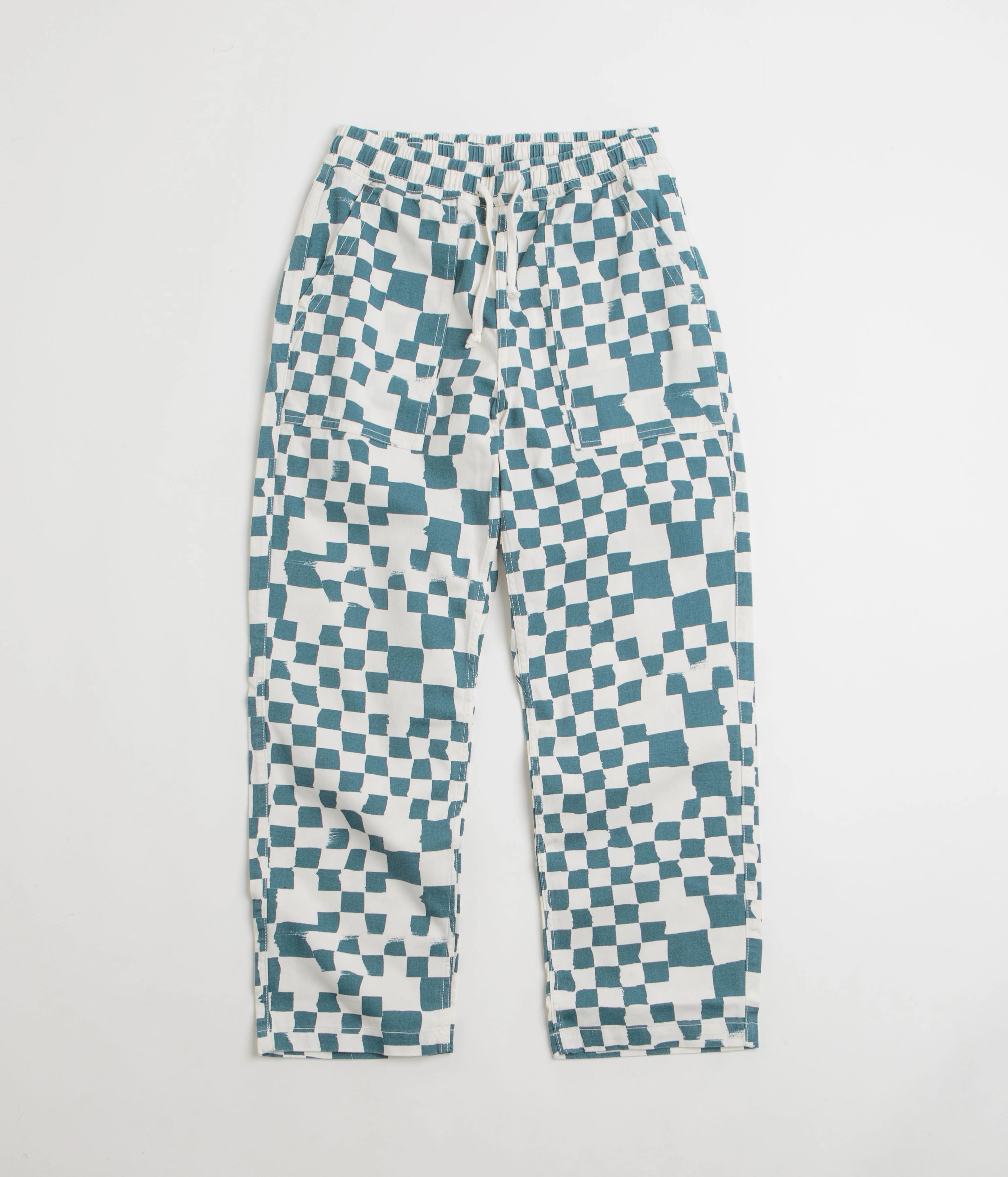 Service Works Printed Chef Pants - Teal Checker Fresh Fit