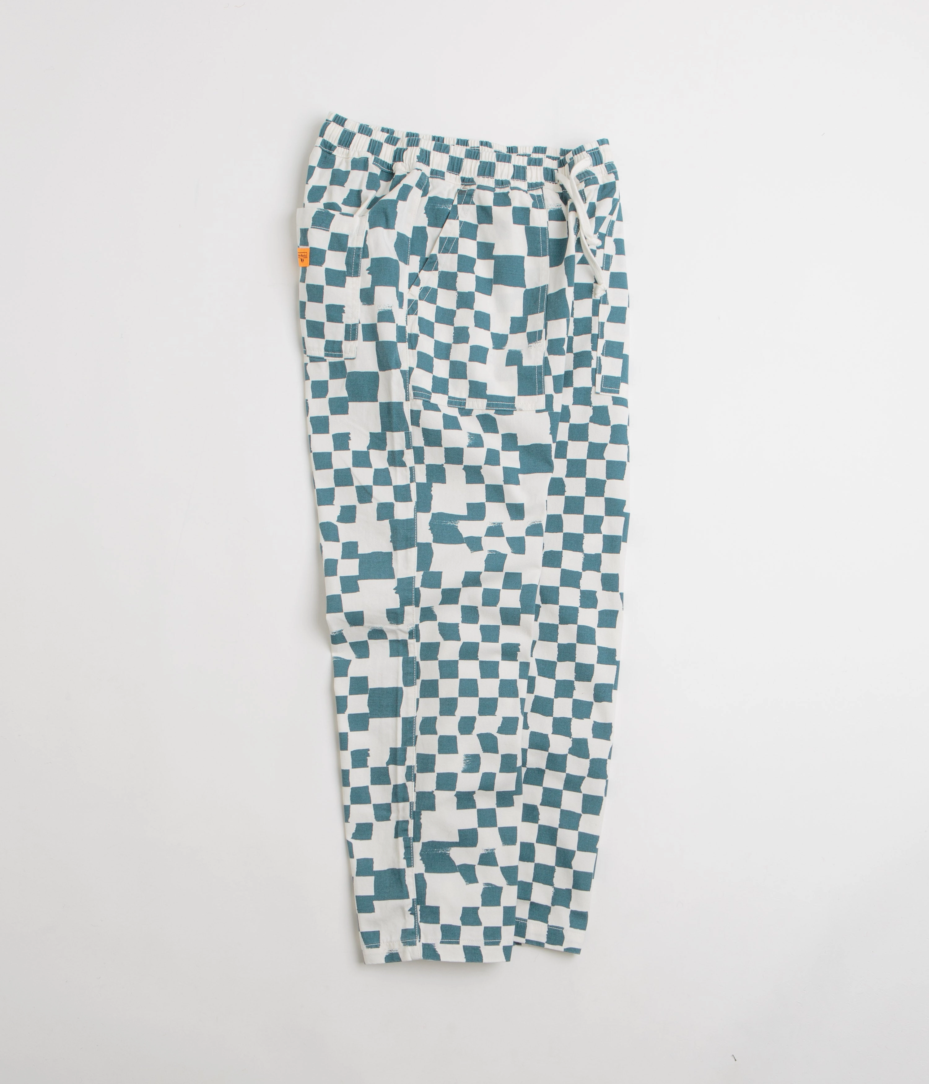 Chic casual TaglessDesign Service Works Printed Chef Pants - Teal Checker