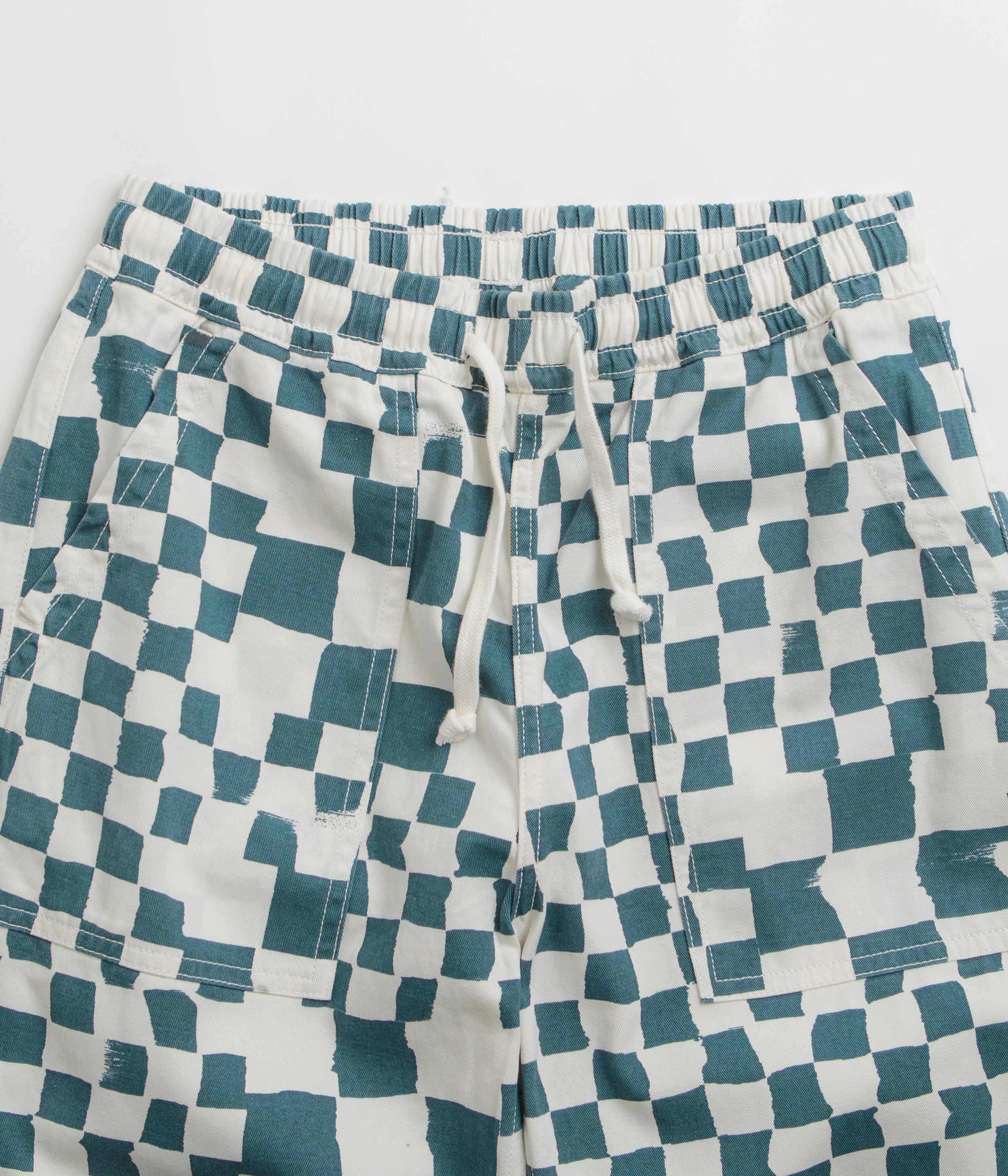 Service Works Printed Chef Pants - Teal Checker Reflective Trim