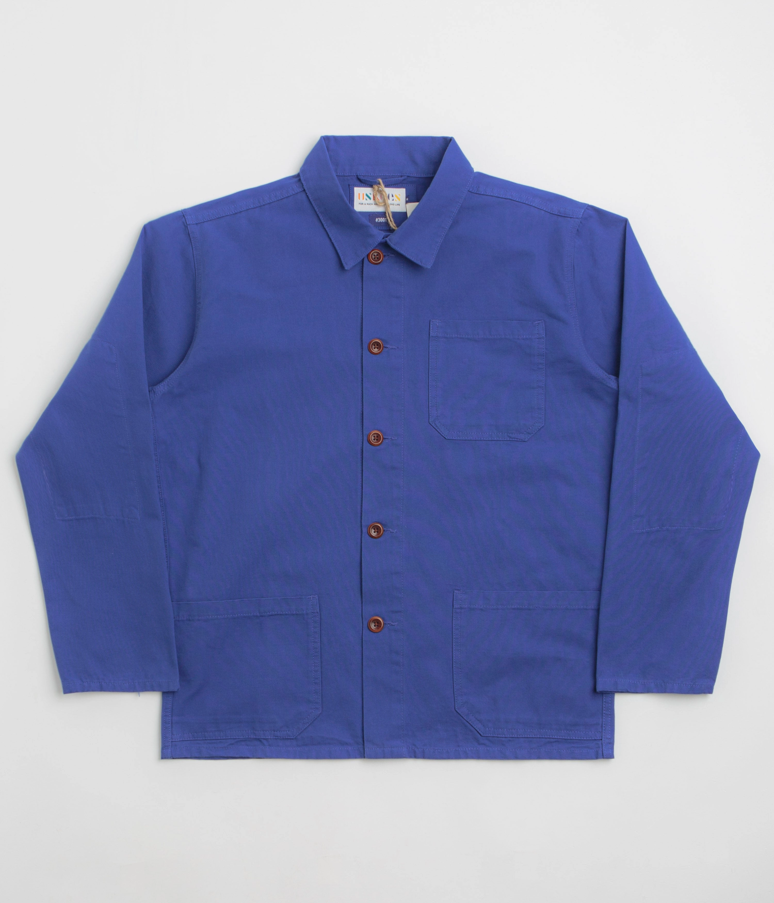Uskees 3001 Buttoned Overshirt - Ultra Blue Reward Project