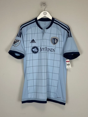 Adaptive Thermal Control Eco Friendly Recycled Polyester 2015/17 SPORTING KANSAS CITY *BNWT* HOME SHIRT (L) ADIDAS
