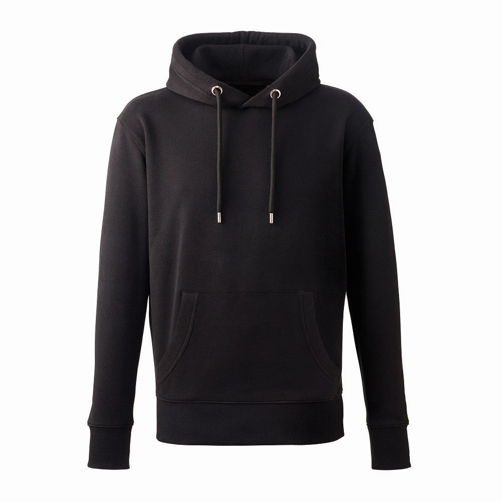 Drop Shoulder Organic Anthem Hoodie | BLACK