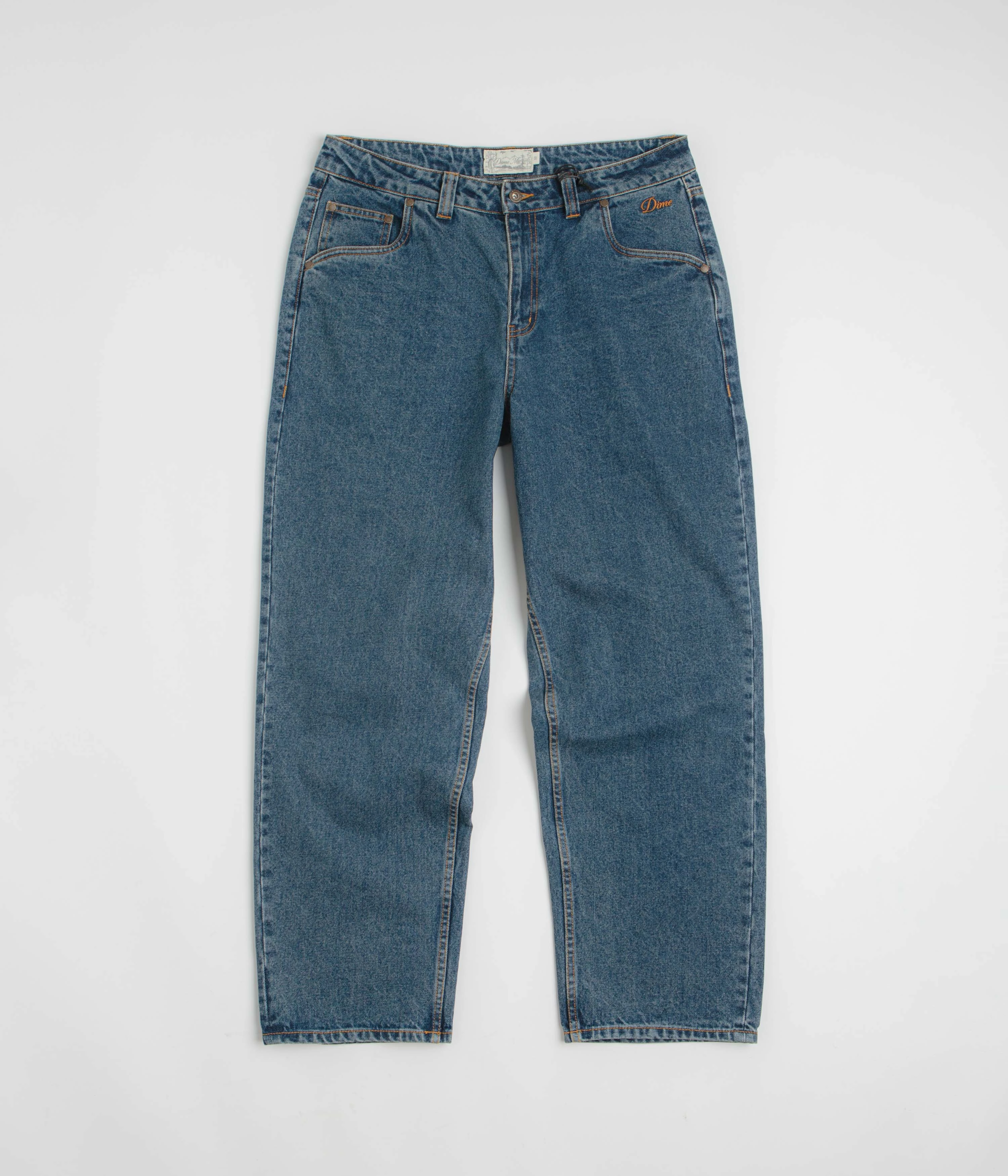Dime Baggy Denim Pants - Knowtomatic Blue All Purpose Durable Hem