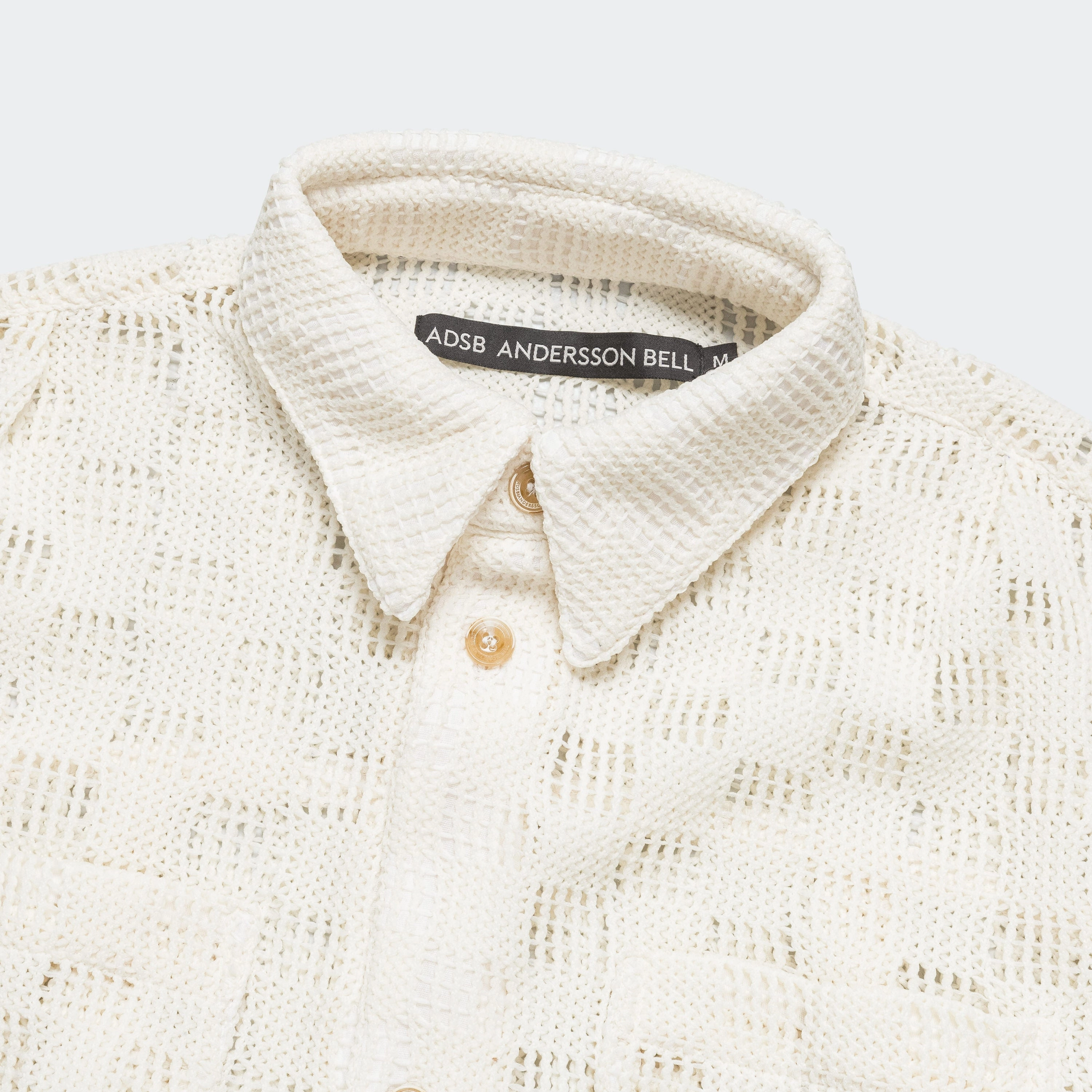 Seamless Sides Long Sleeve Letto Knitted SS Shirt - Ecru