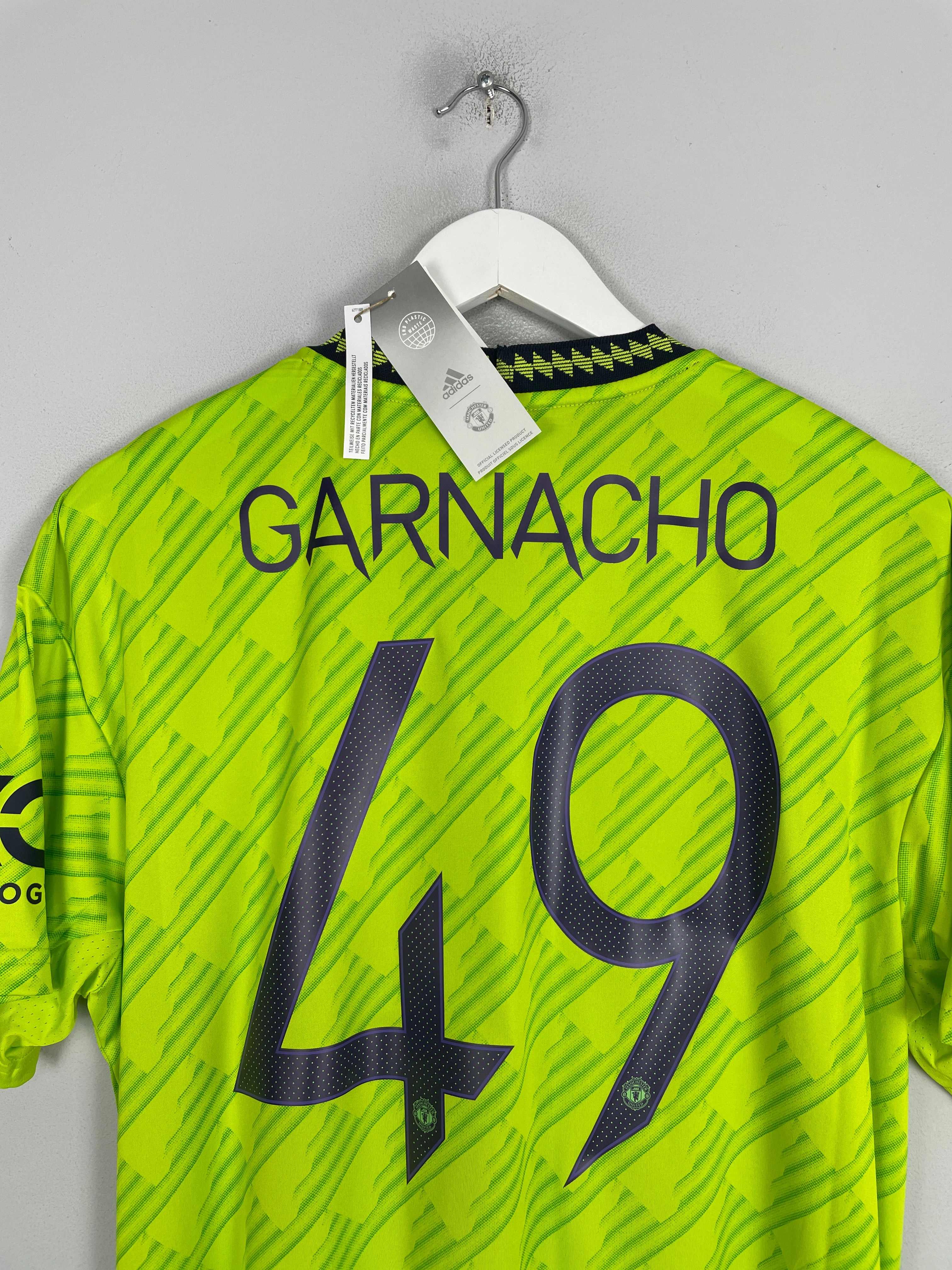 Gym Ready High Stretch Recovery 2022/23 Manchester United Garnacho #49 *BNWT* Third Shirt (Multiple Sizes) Adidas