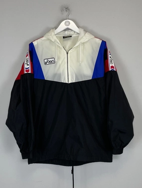 2000/01 ASICS 1/4 ZIP WINDBREAKER JACKET (M) SheerLayer Ventilation Systems