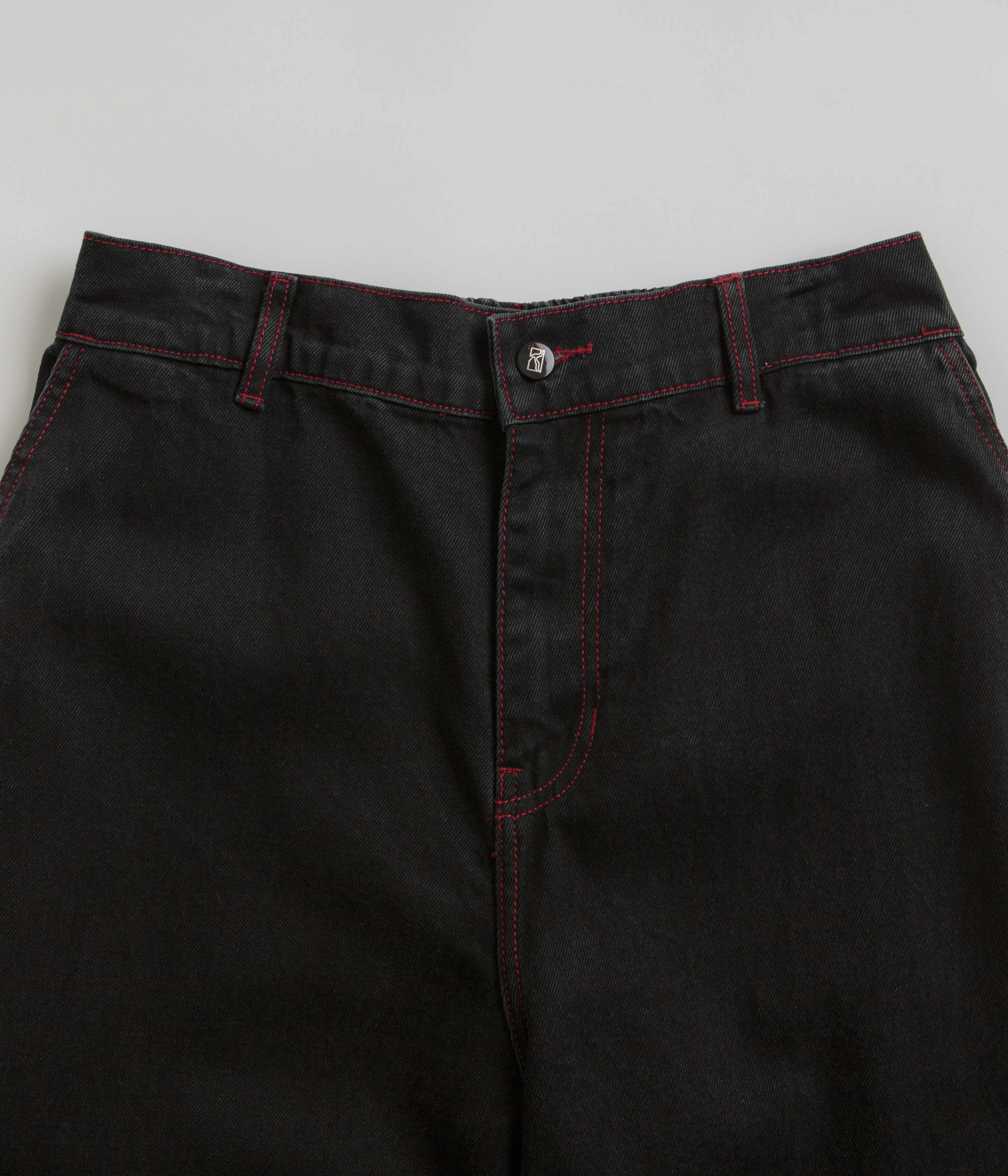 Poetic Collective Denim Sculptor Pants - Black / Red Stitch Quick Flex Quick Pack