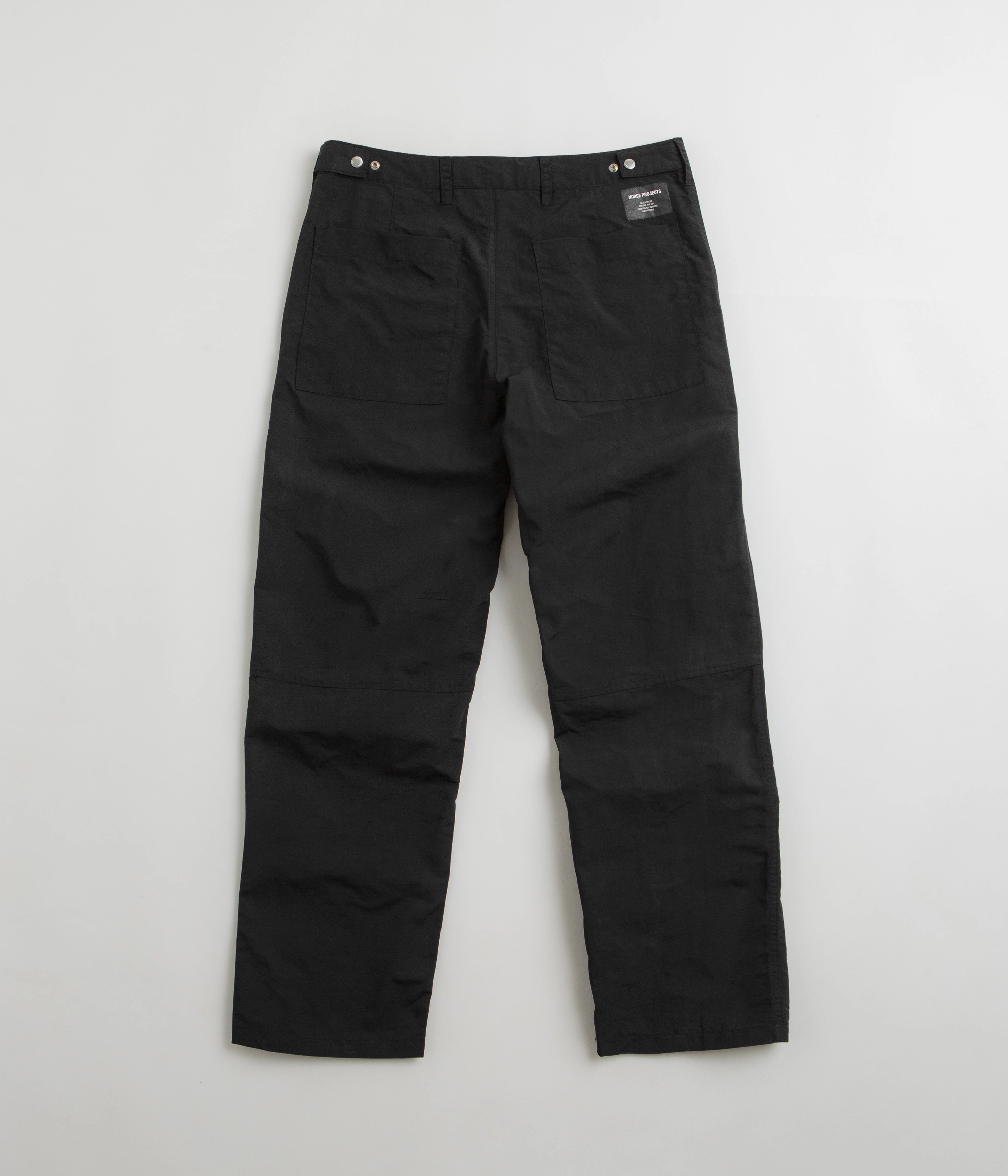 Norse Projects Sigur Waxed Nylon Fatigue Pants - Dark Navy AntiSlipWaistband Tangle Free Cuffs