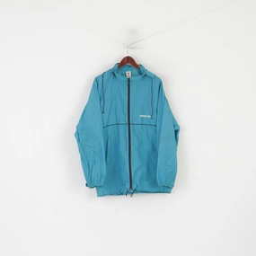Adidas Men 183 L Jacket Sea Green Vintage Nylon Waterproof Zip Up Hooded Top Clean Cut Core Style