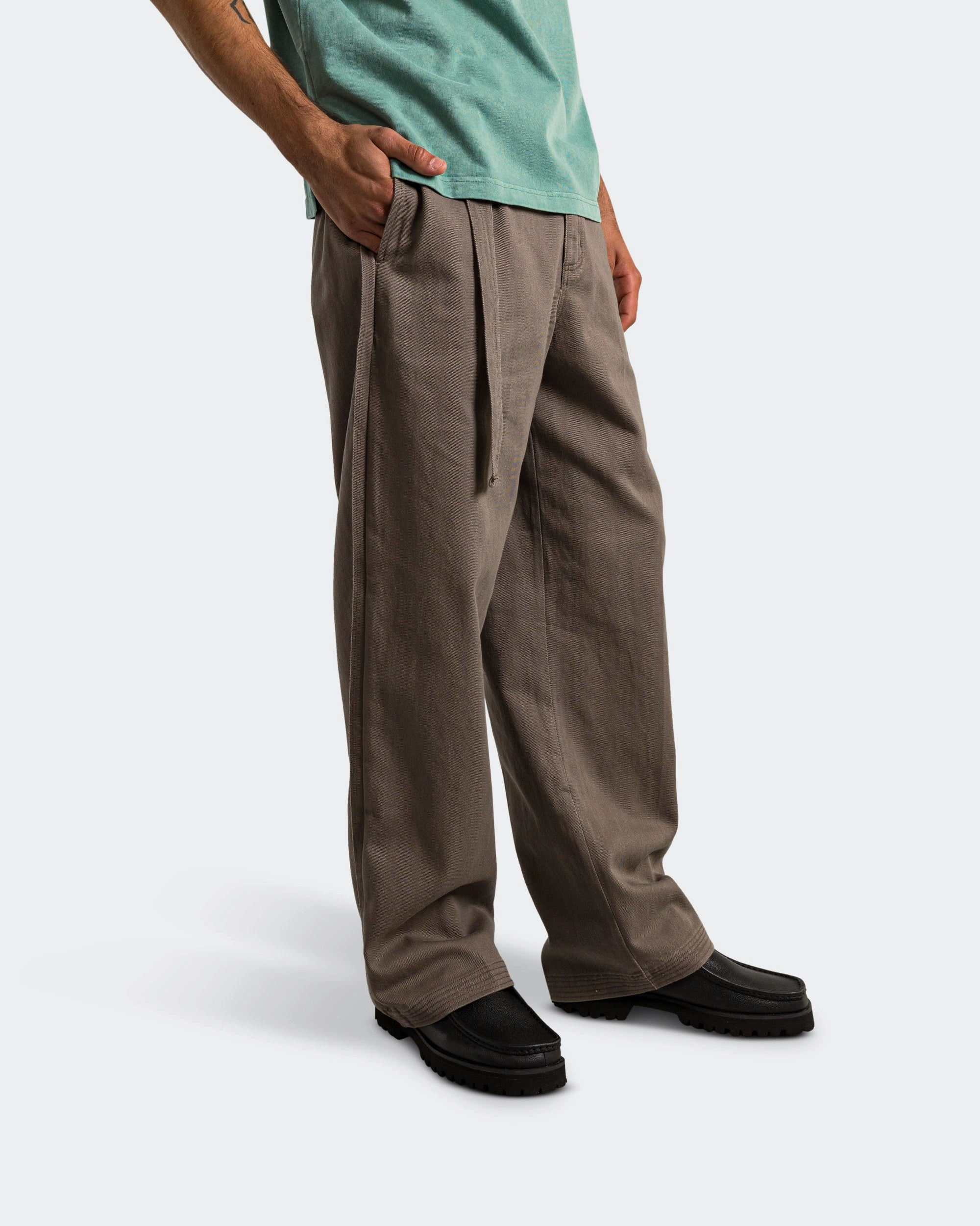 Everyday Comfort Anti Bacterial Treatment Pleated Work Pant - Gravel