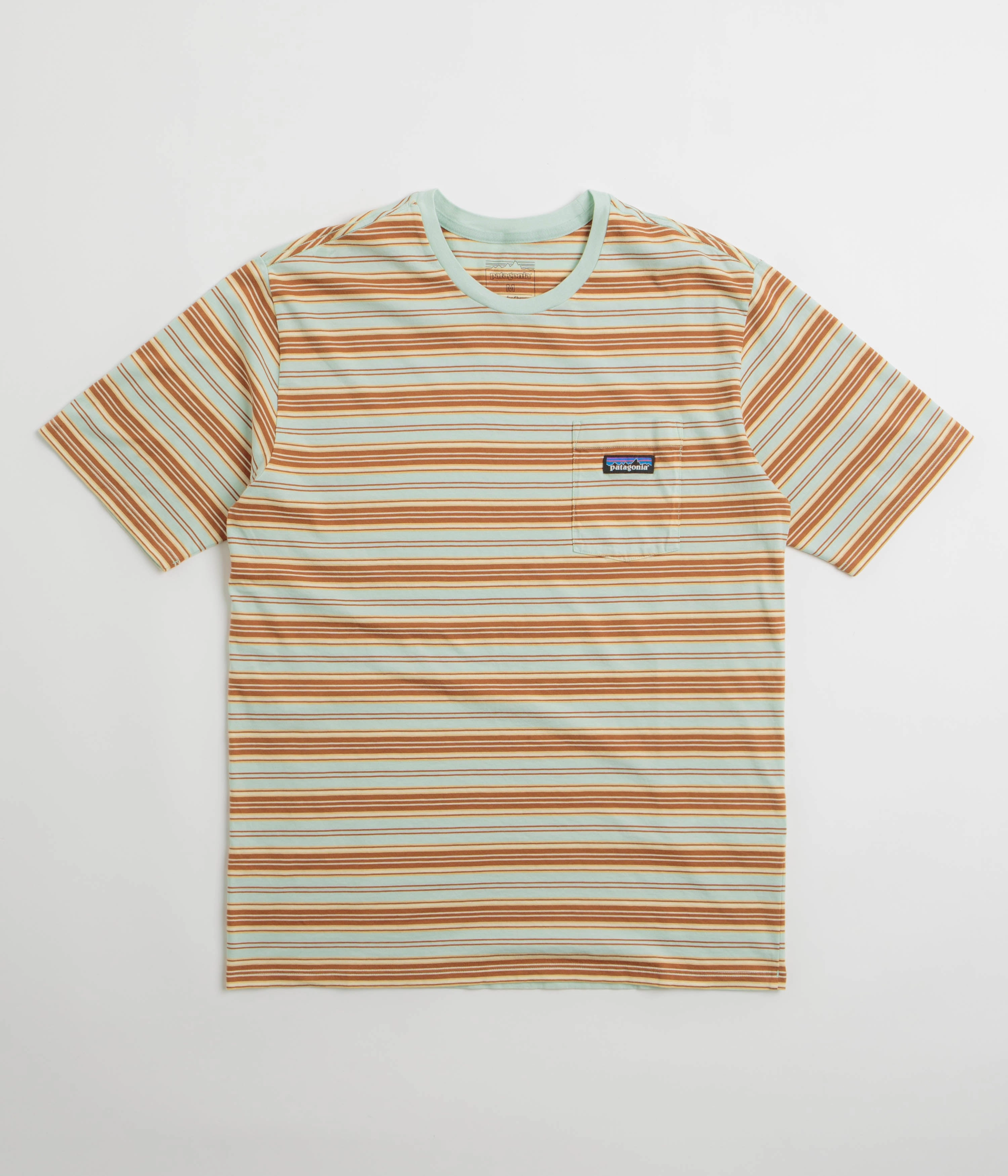 Patagonia Daily Pocket T-Shirt - Summer Camp: Rinsed Green casual top Low Profile Collar