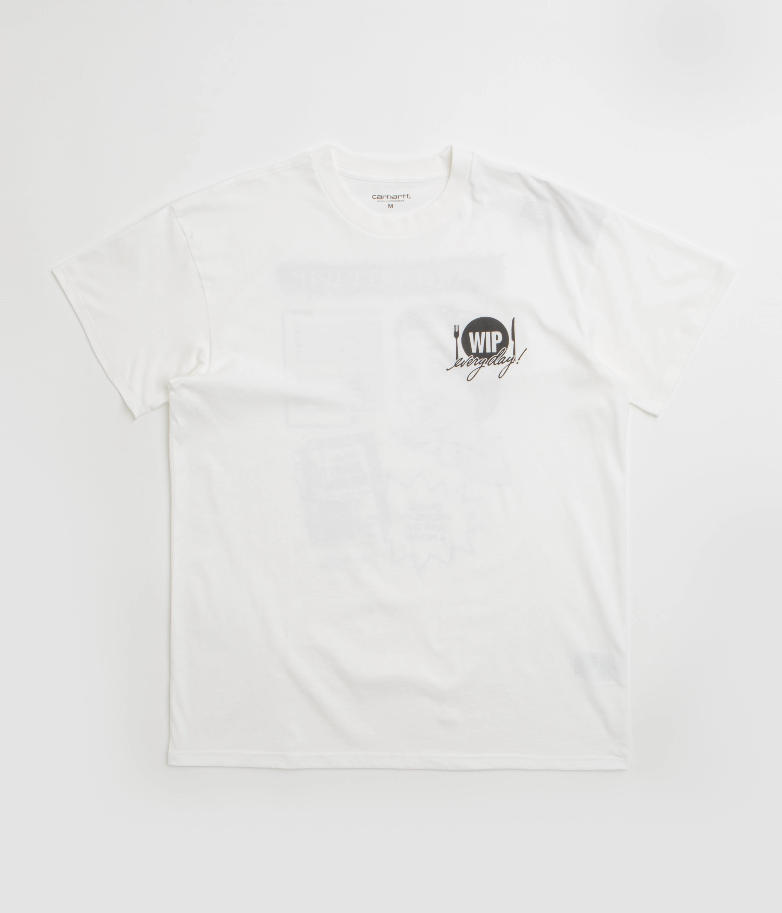 Multi Panel Structure Casual Choice Carhartt Catalogue T-Shirt - White / Black