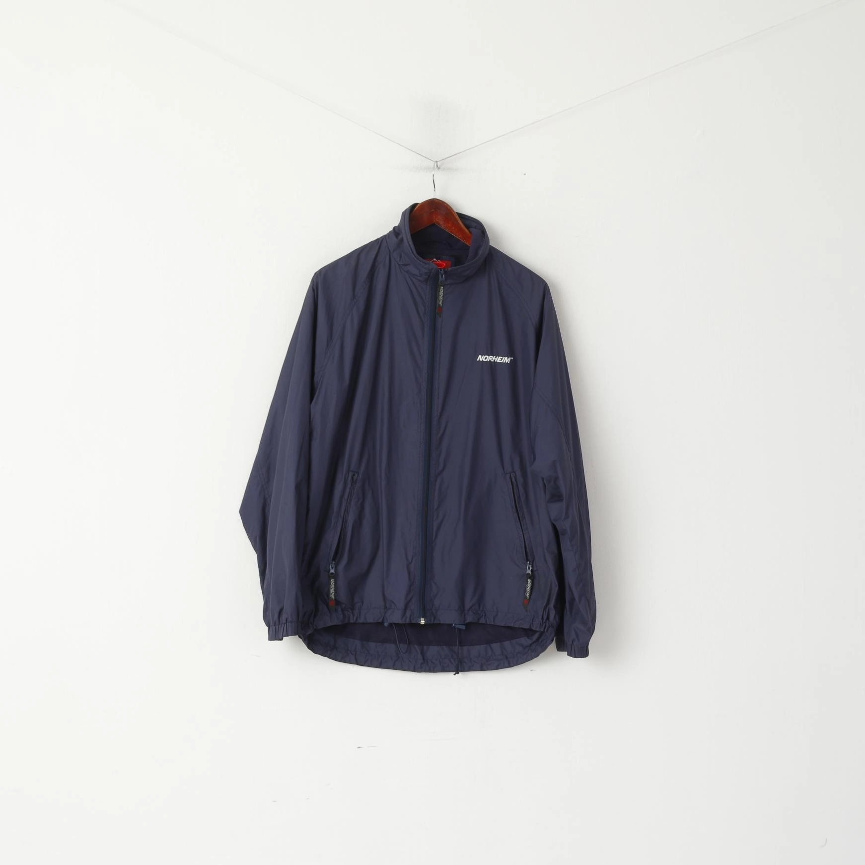 Norheim Men M Jacket Navy Lightweight Zip Up Mountain Hiking Sportswear Top Base Layer Easy Protection