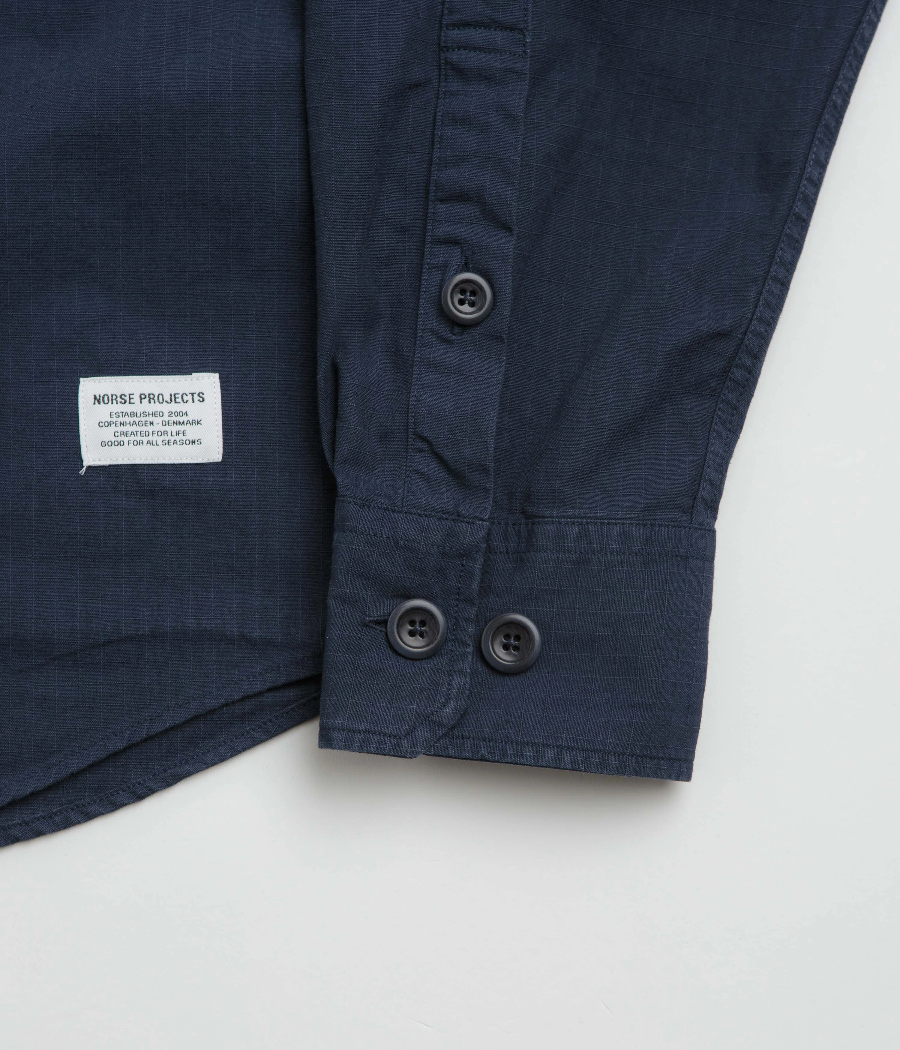 Casual Sophistication Reinforced Buttonholes Norse Projects Algot Relaxed Shirt - Workwear Blue