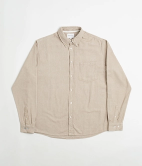 Norse Projects Anton Organic Flannel Shirt - Utility Khaki Ethical production