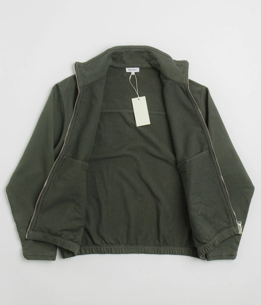Norse Projects Bjorn Relaxed Organic Loopback Track Jacket - Black Olive Award