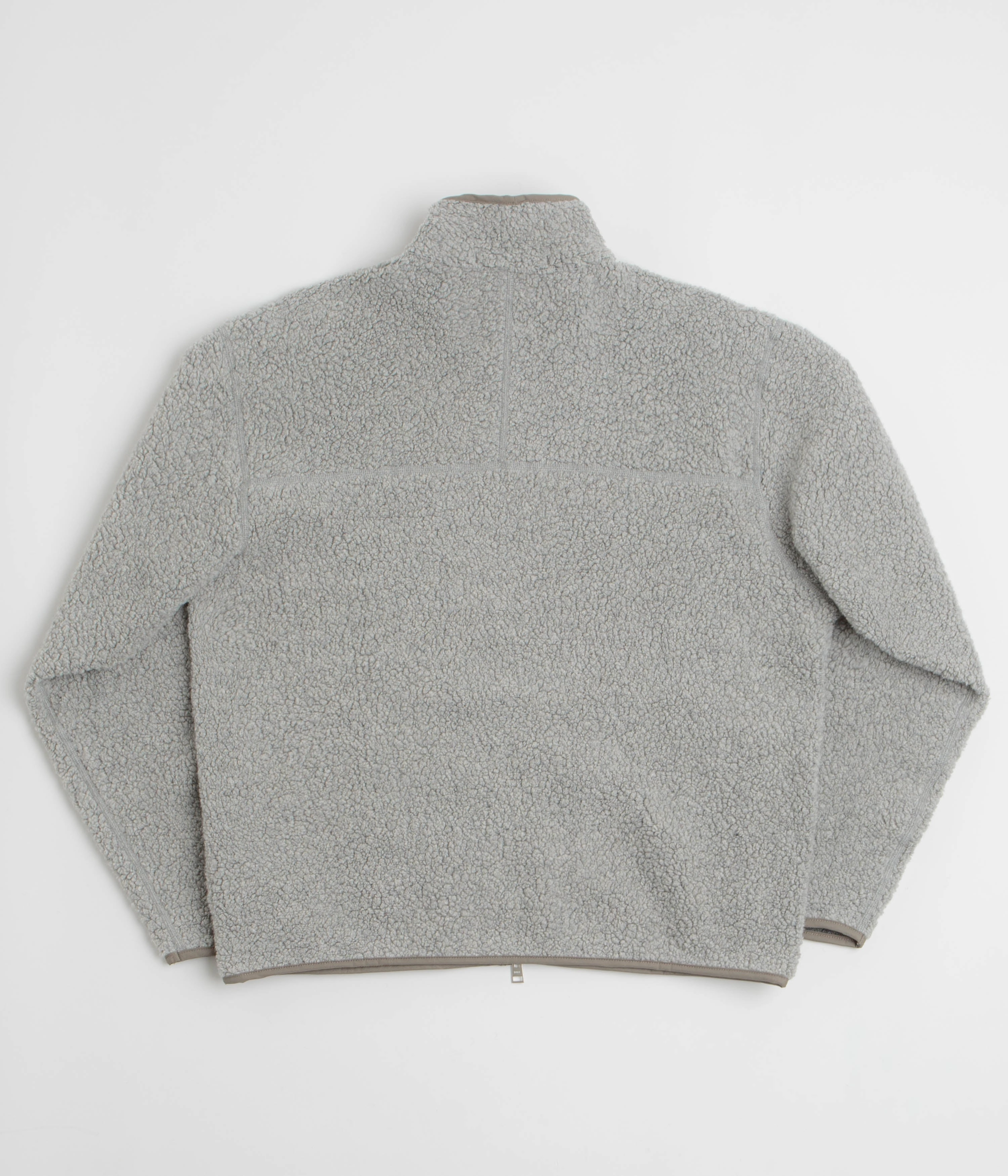 Daily Layer Striped Norse Projects Bjorn Sherpa Wool Fleece Jacket - Grey Melange