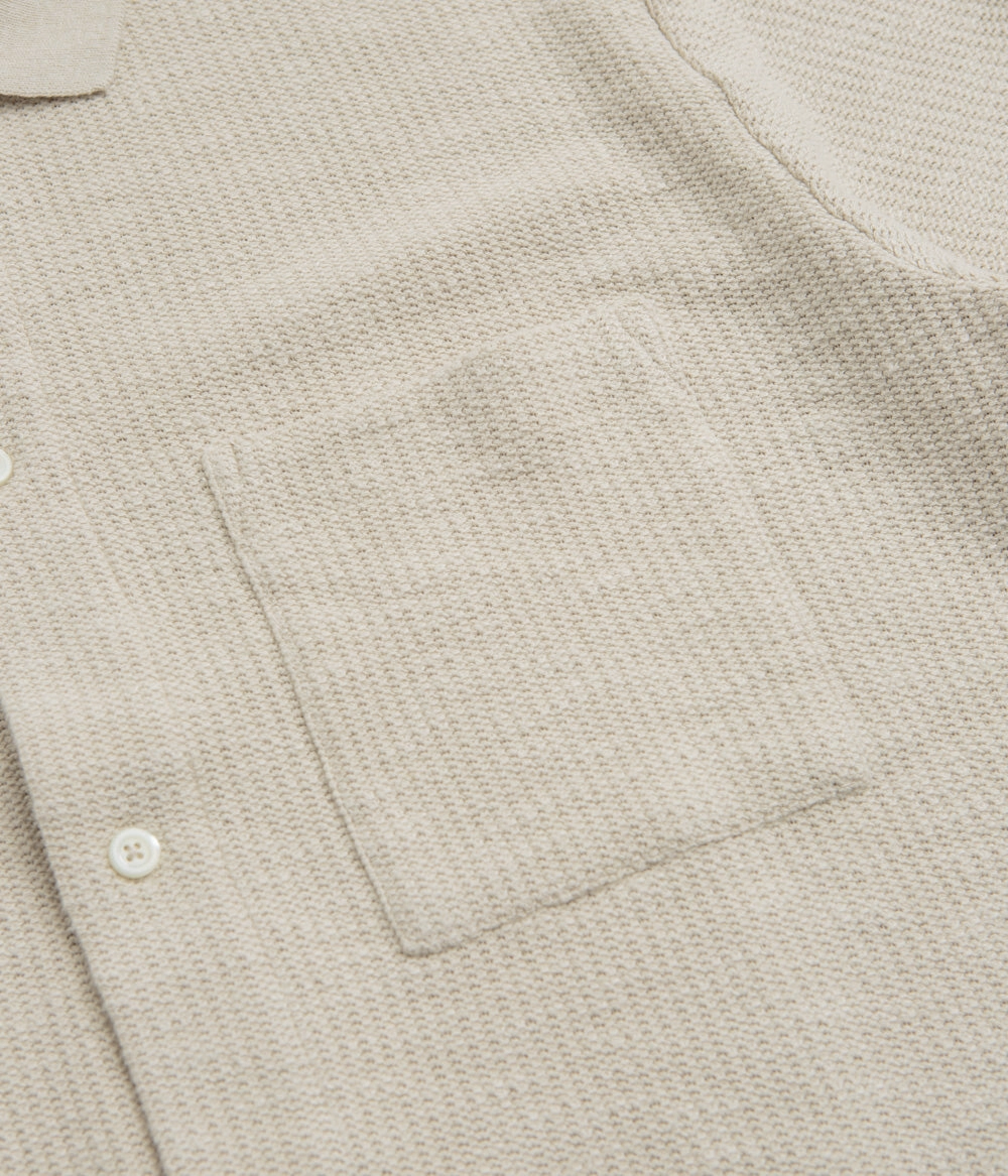 Plaid Design Norse Projects Gustav Crochet Shirt - Oatmeal