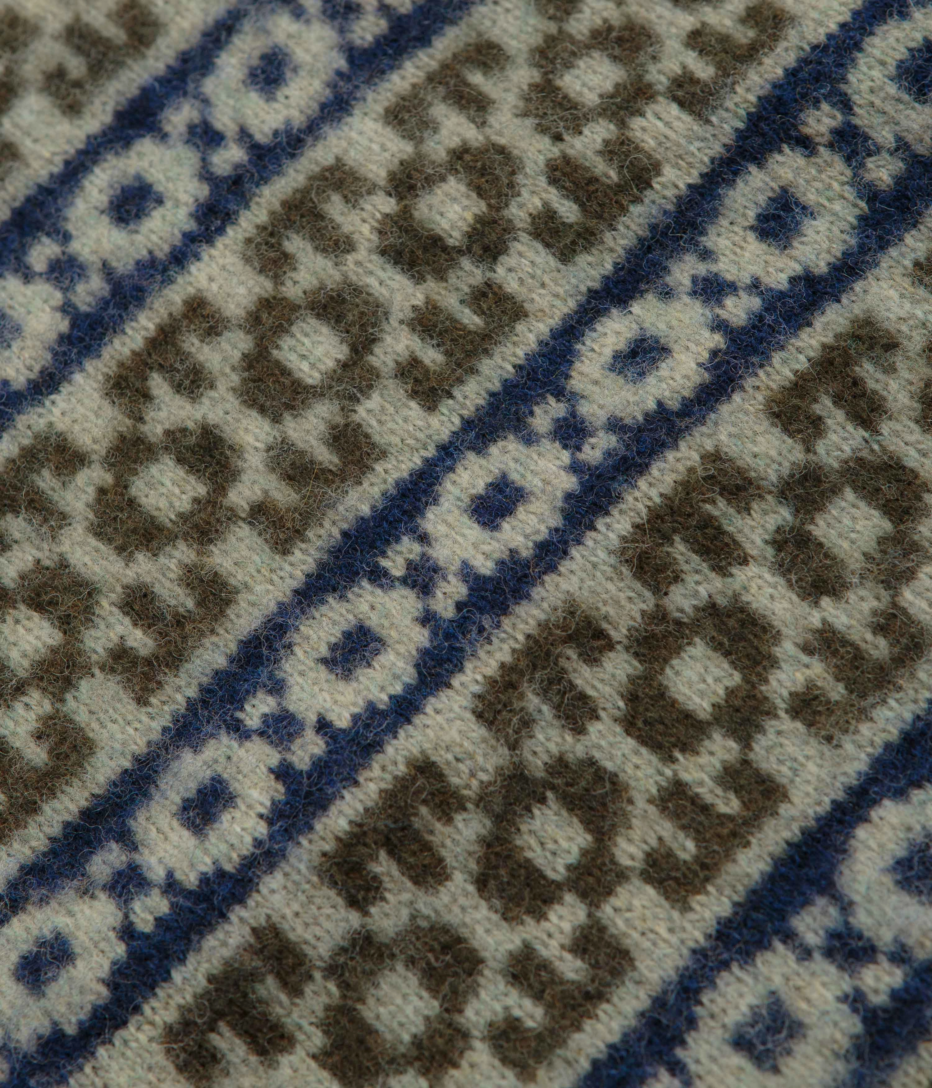 Norse Projects Jonas Scottish Lambswool Fair Isle Sweatshirt - Elm Comfortable