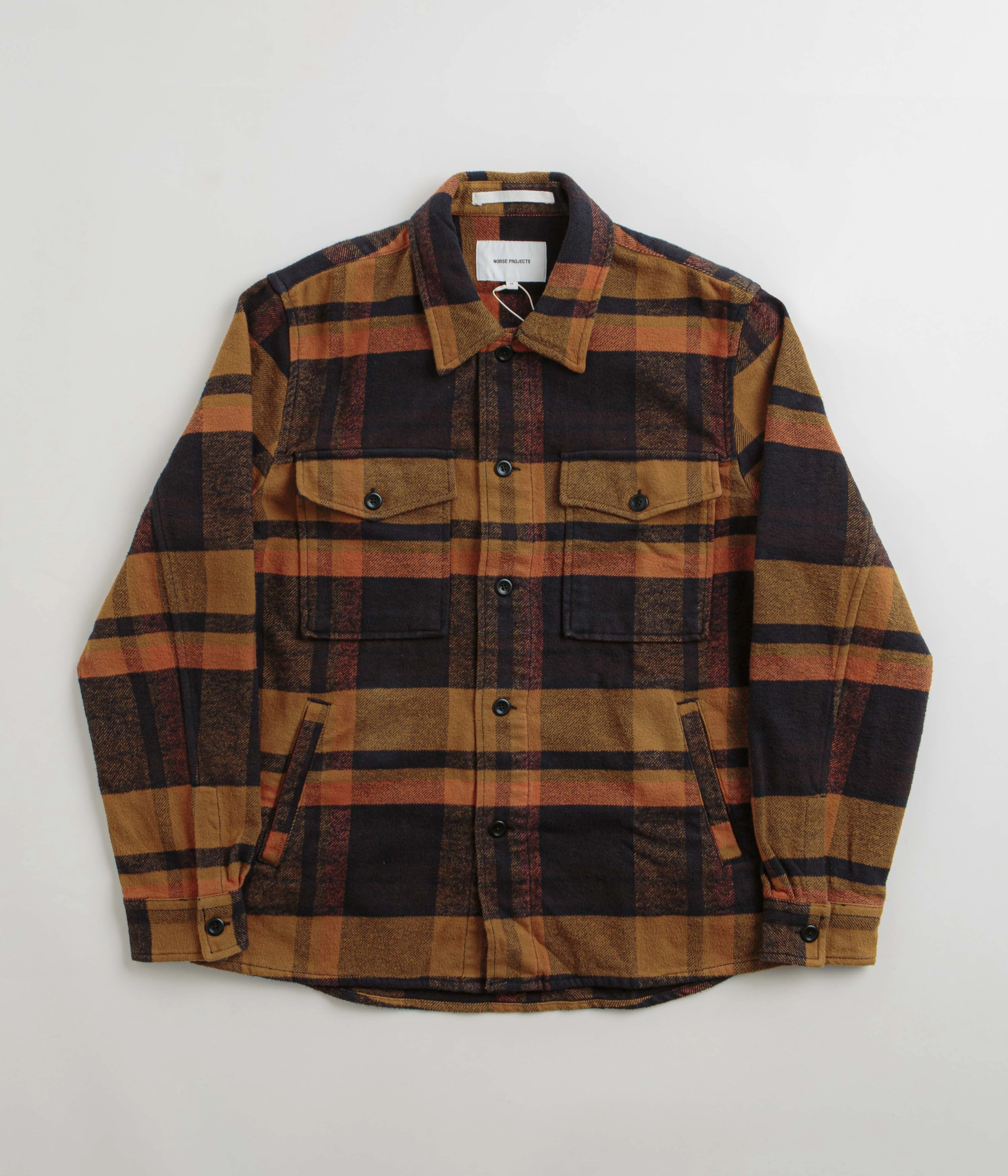 Norse Projects Julian Organic Heavy Twill Overshirt - Dark Navy Winter Outer Layer Effortless Wear