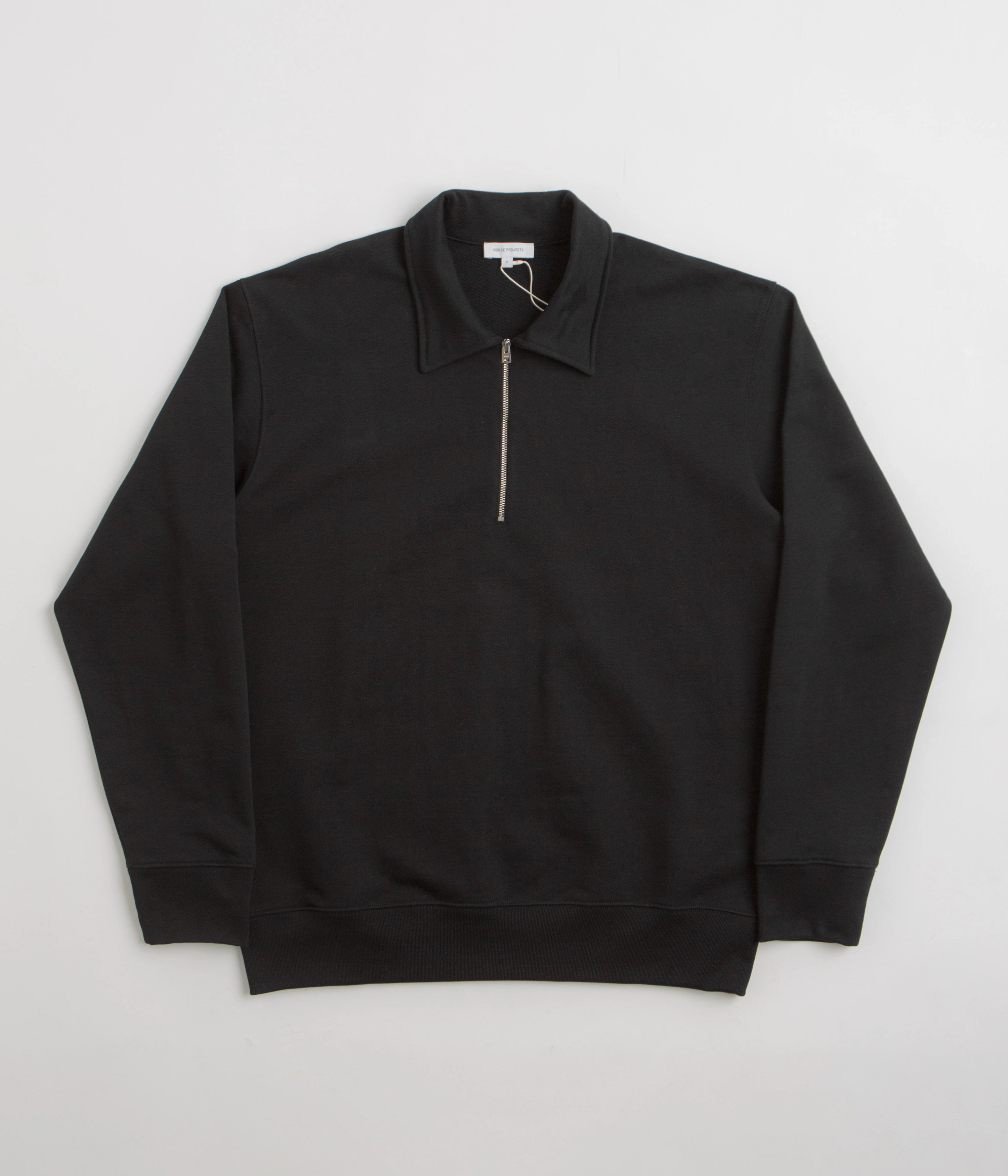 Suede zippered Norse Projects Standard Half Zip Sweatshirt - Black