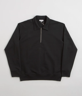 Suede zippered Norse Projects Standard Half Zip Sweatshirt - Black