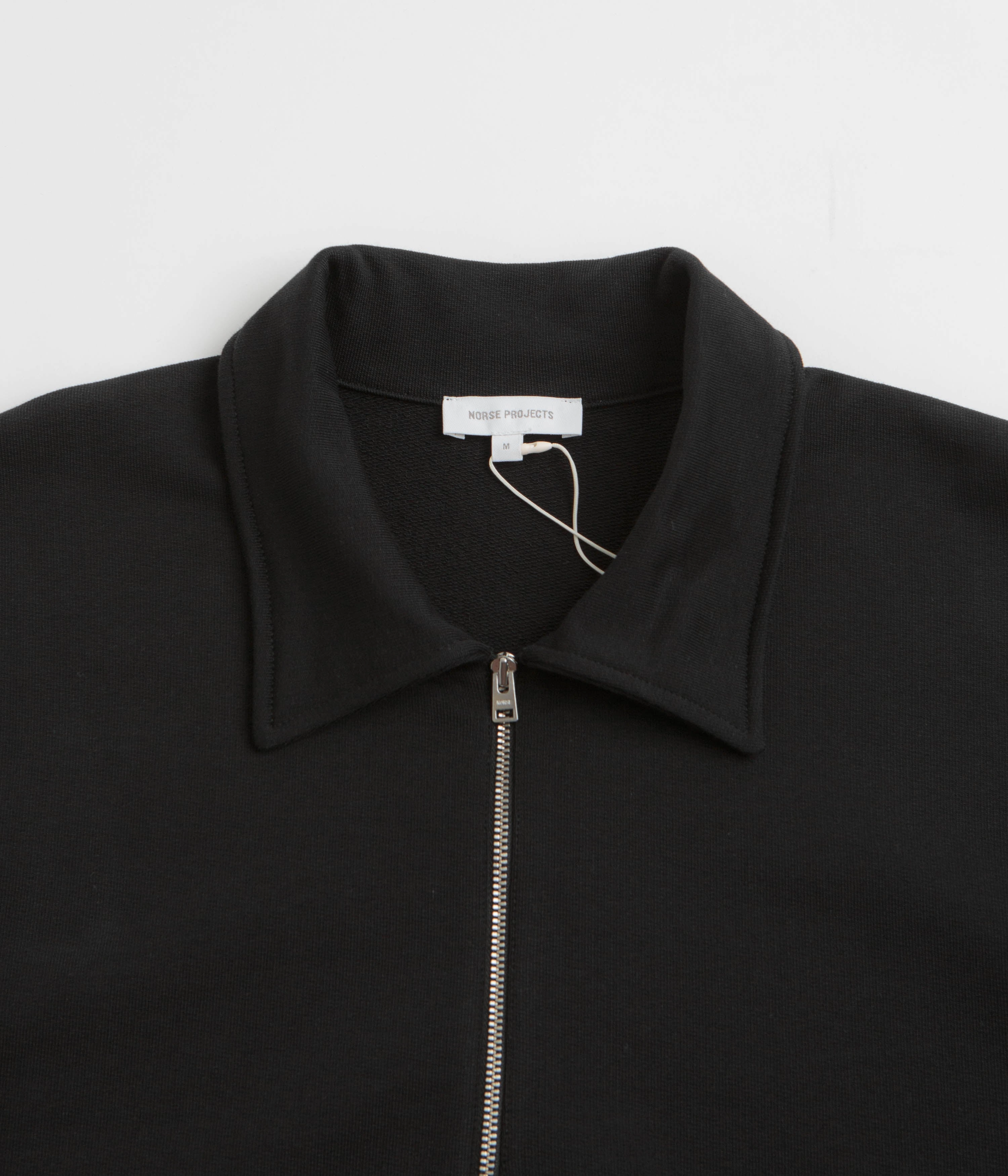 Norse Projects Standard Half Zip Sweatshirt - Black Tailored Fit